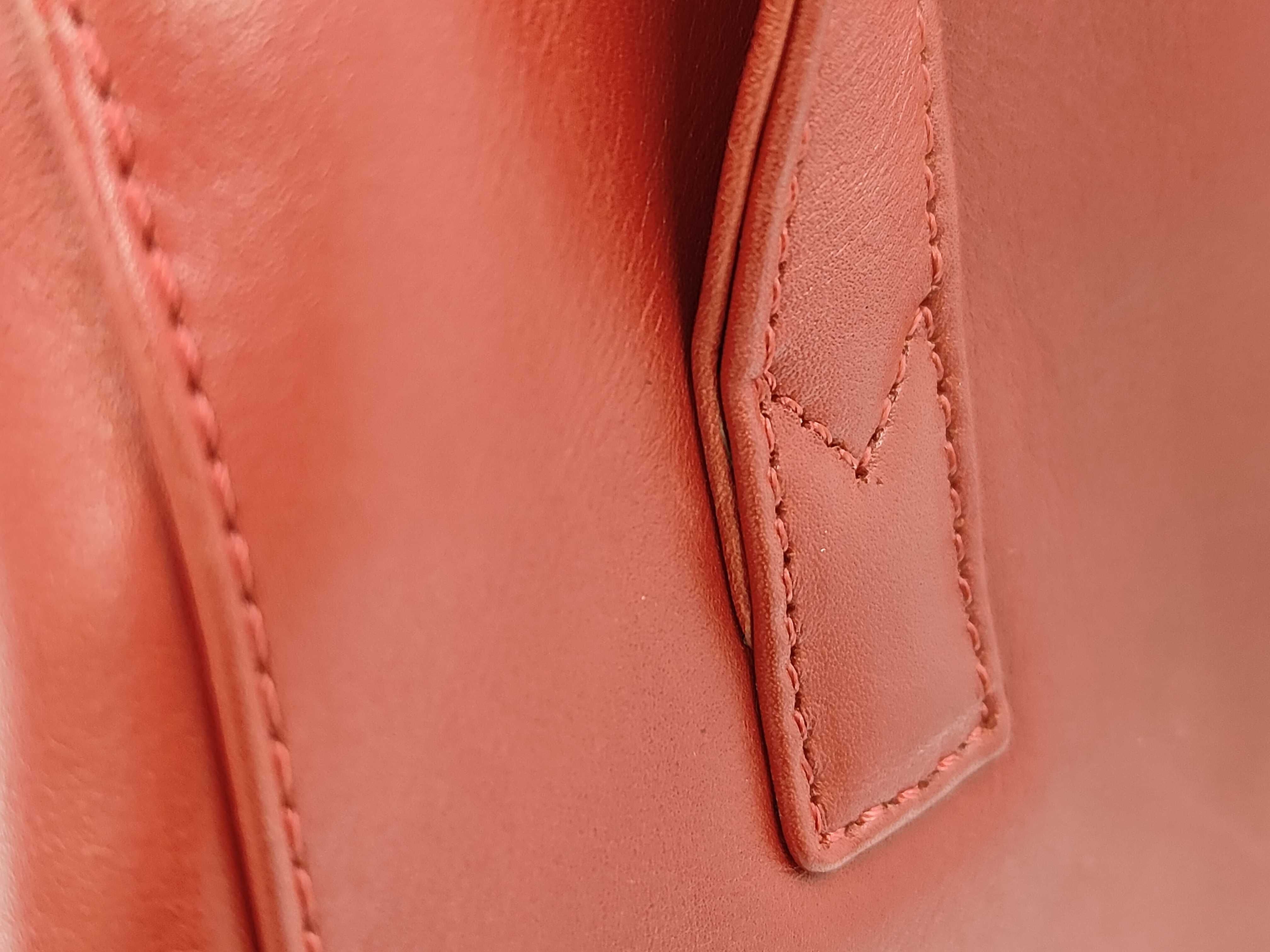 Christian Dior Vintage Red Leather Two-Way Shopper Tote Bag