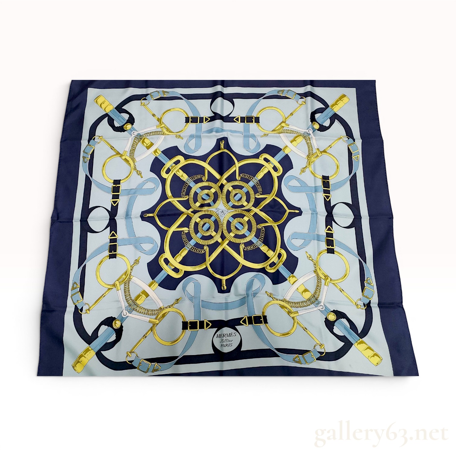 Hermes Eperon d'Or Silk Carre 90 Scarf