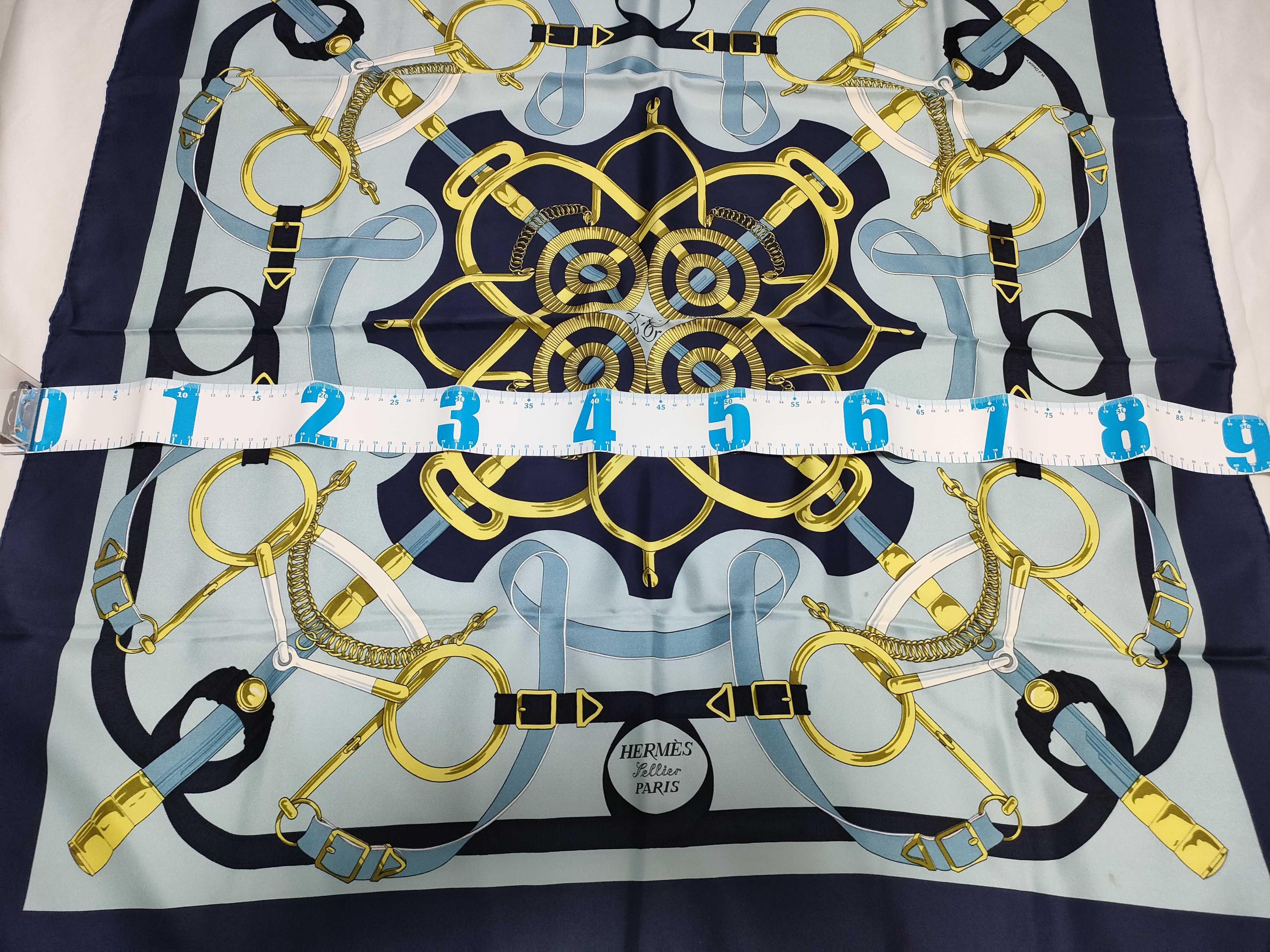 Hermes Eperon d'Or Silk Carre 90 Scarf
