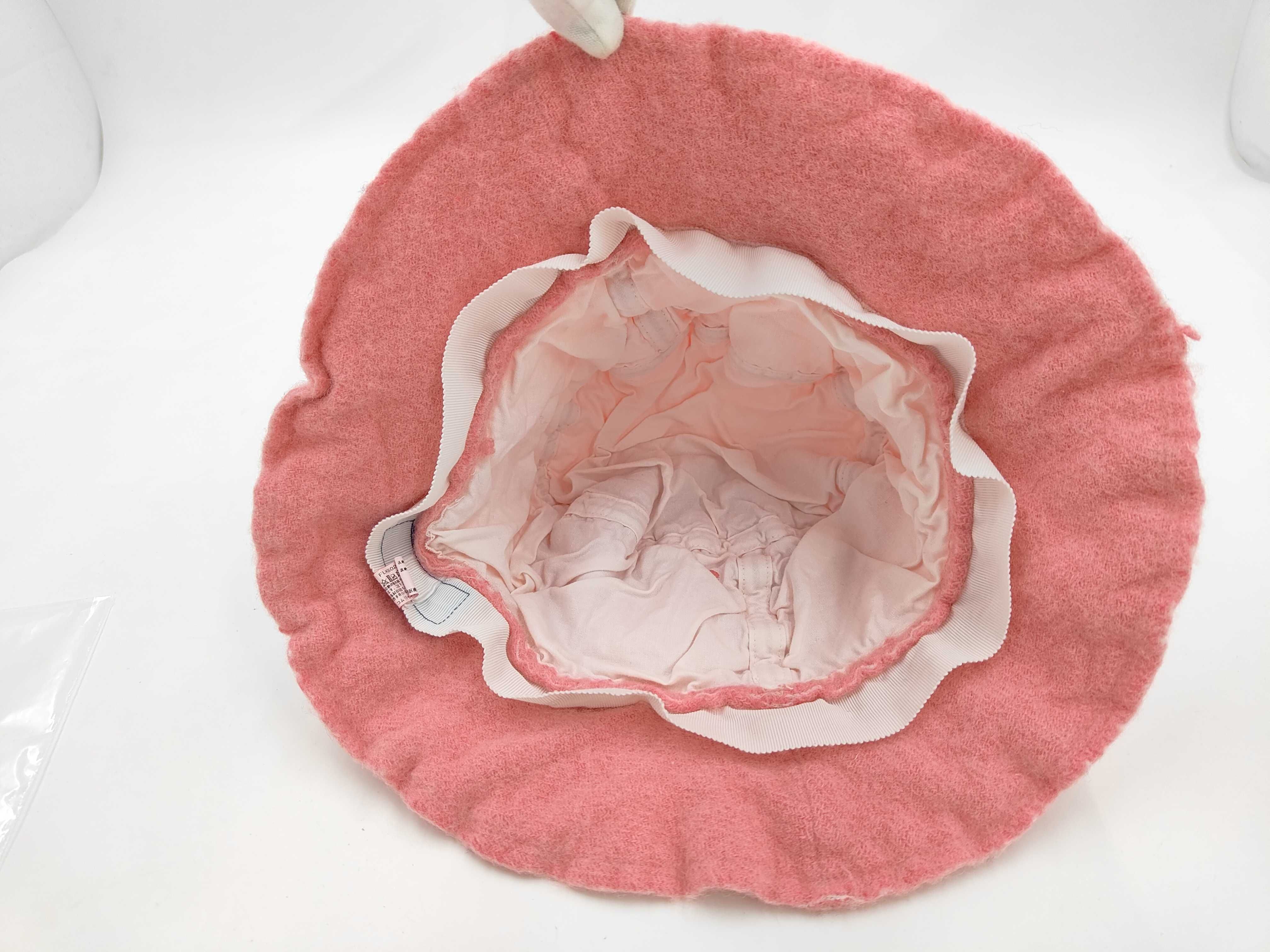Comme des Garcons SHIRT Pink Felted Wool Bucket Hat