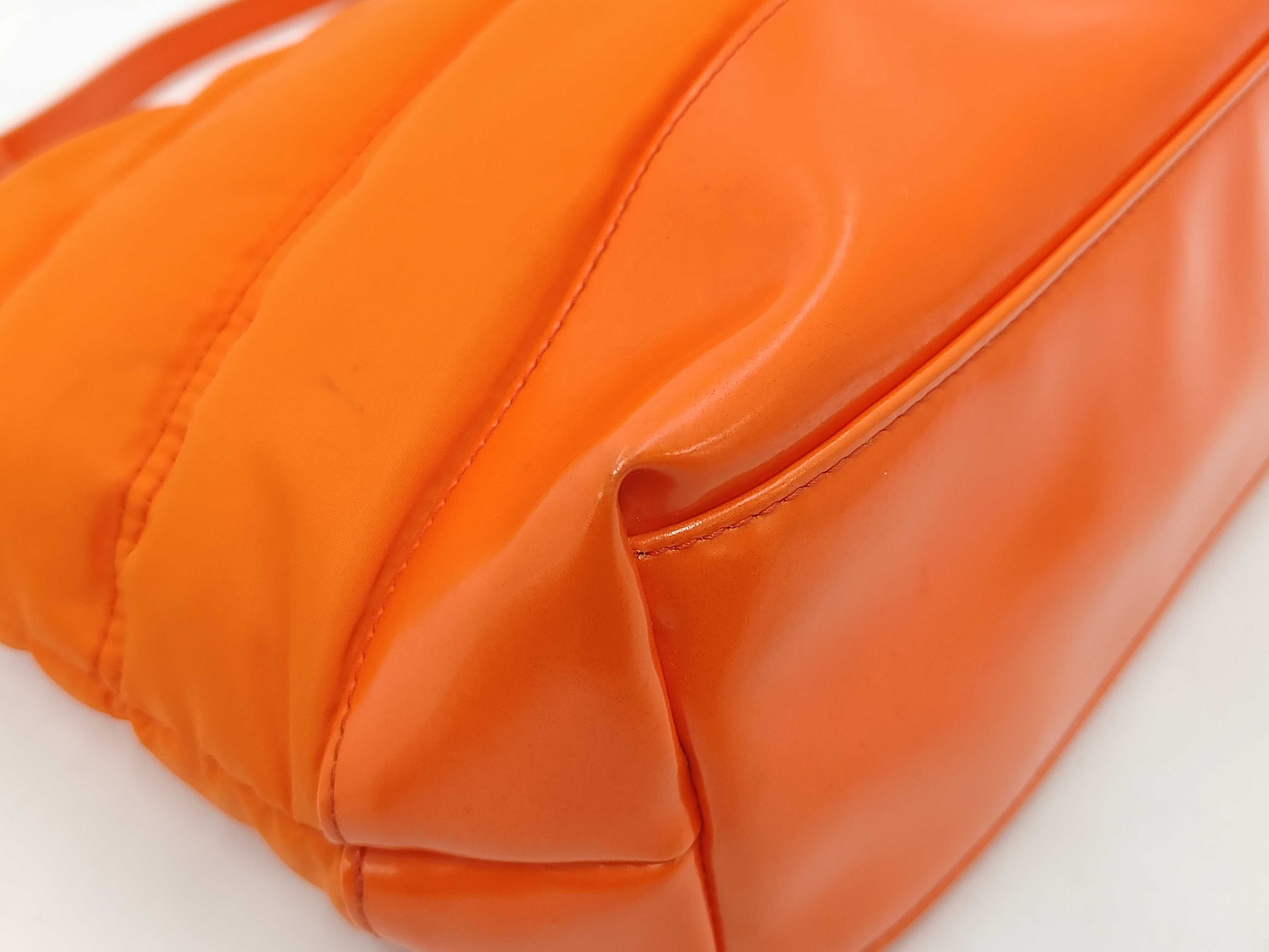 Valentino Garavani Sport Orange Quilted Nylon Hobo Bag