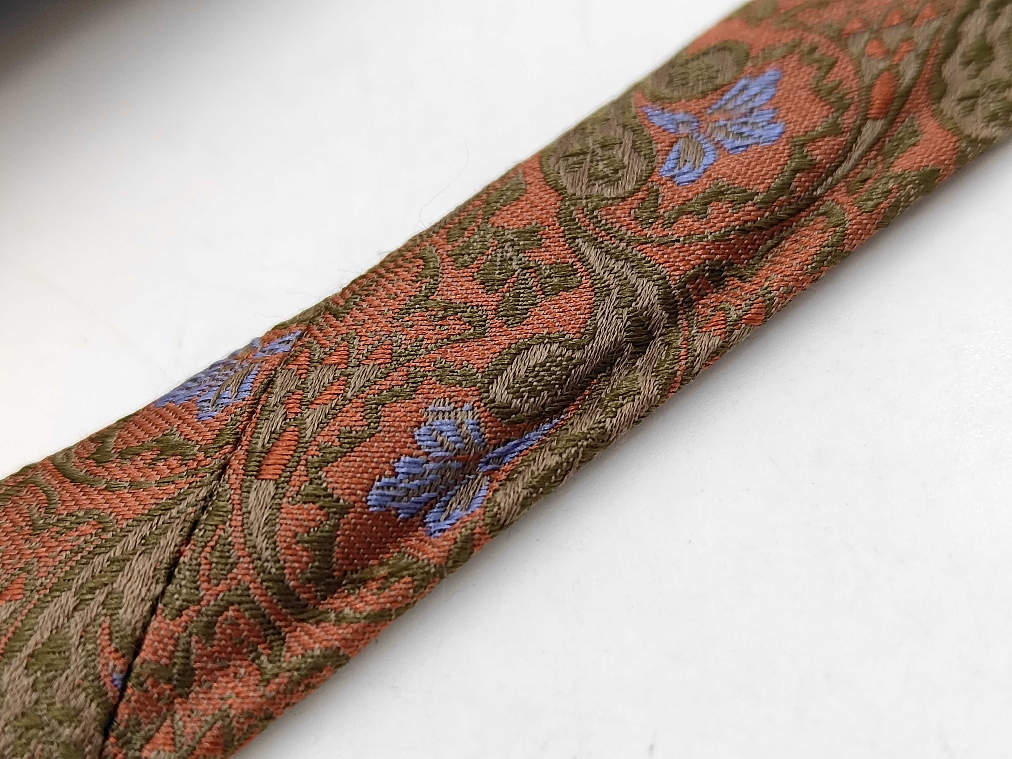 Two Men's Silk Jacquard Neckties with Italian Fabric and Japanese Tailoring