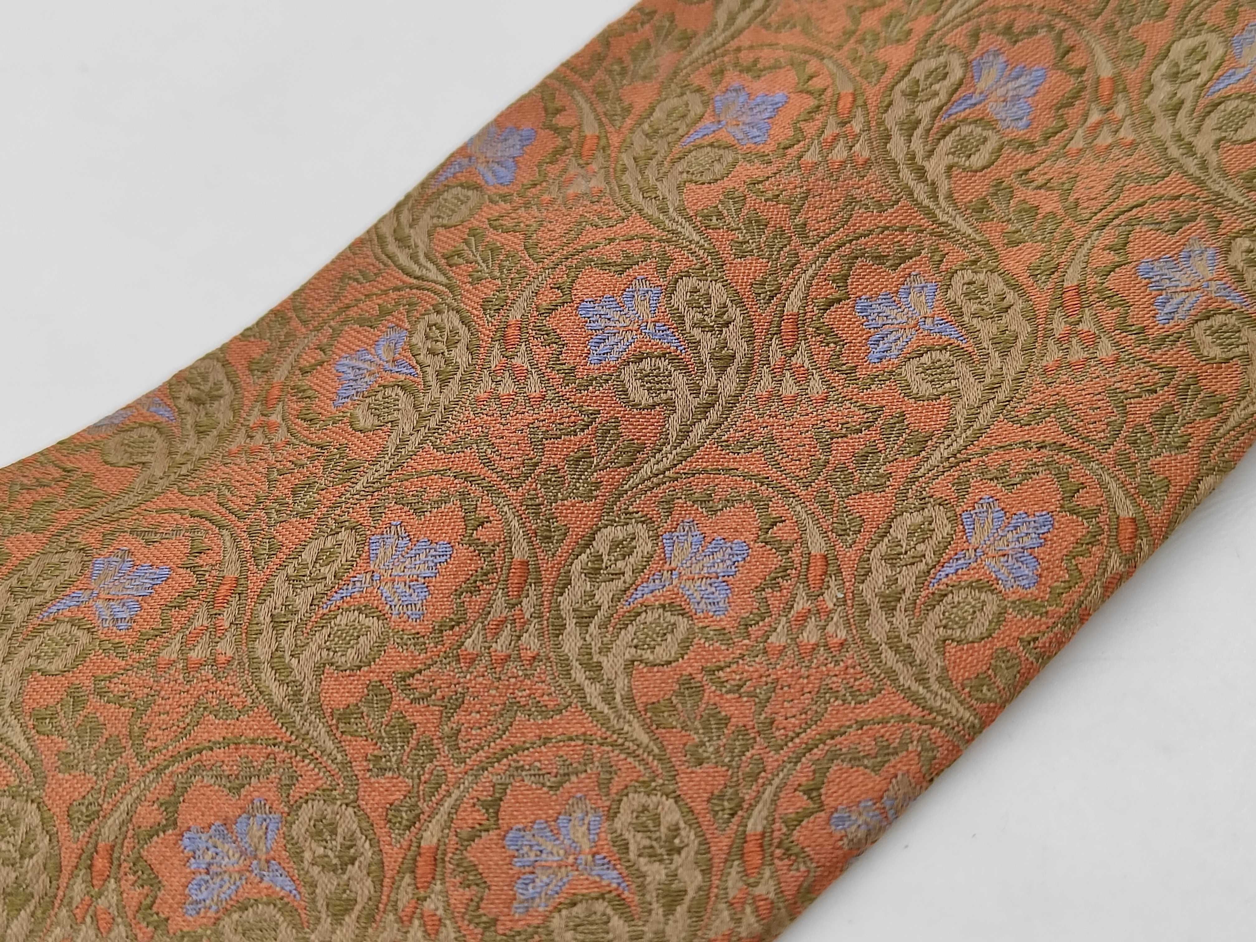 Two Men's Silk Jacquard Neckties with Italian Fabric and Japanese Tailoring