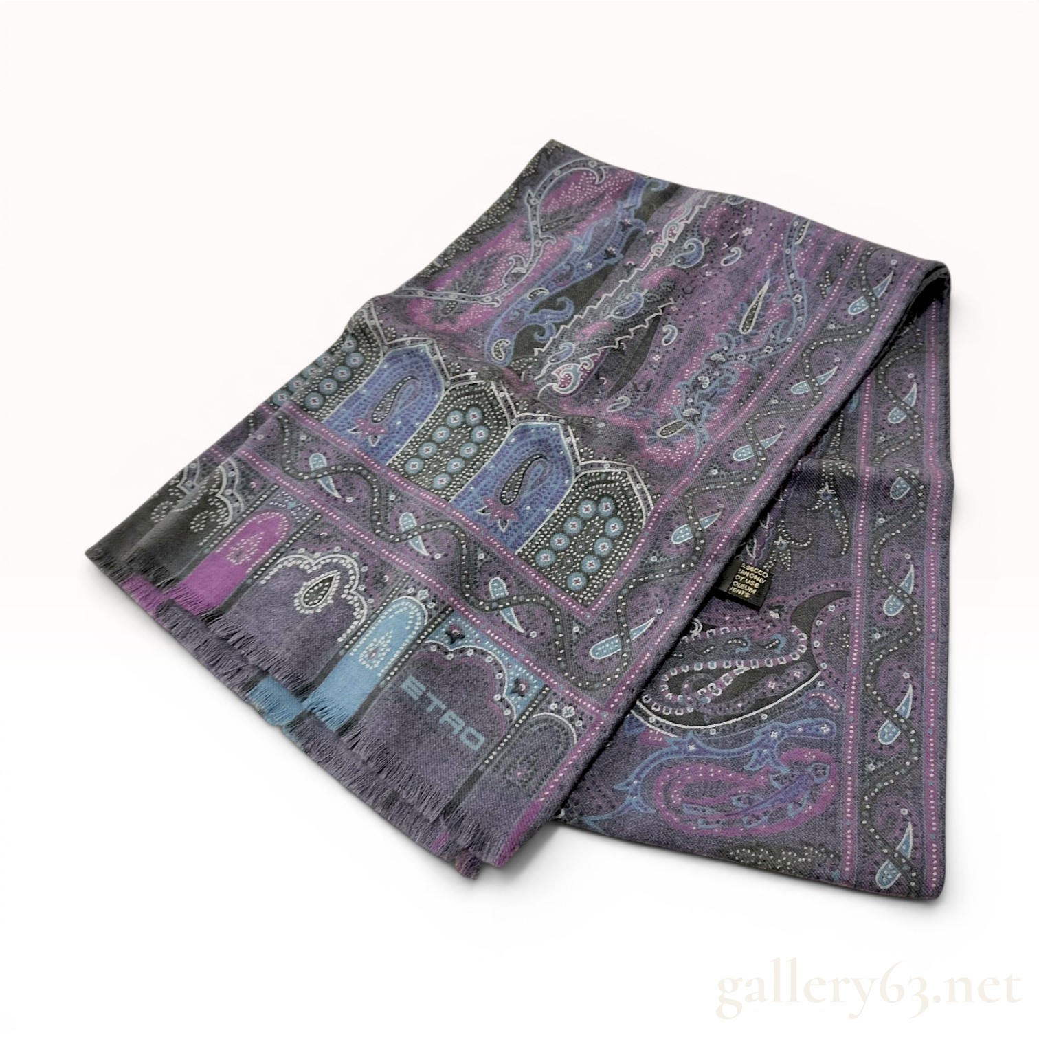 Etro Wool and Silk Blend Paisley Scarf