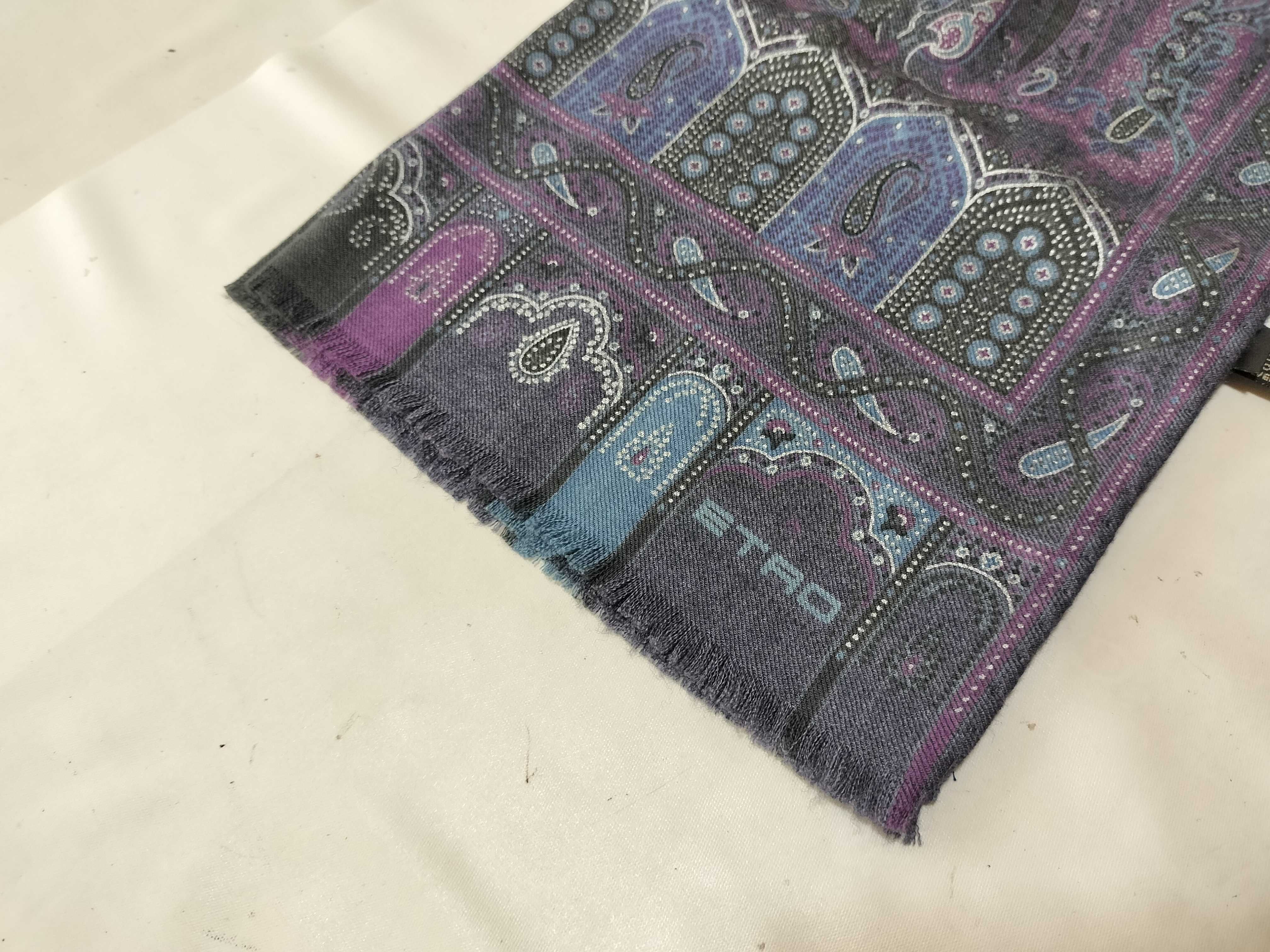Etro Wool and Silk Blend Paisley Scarf