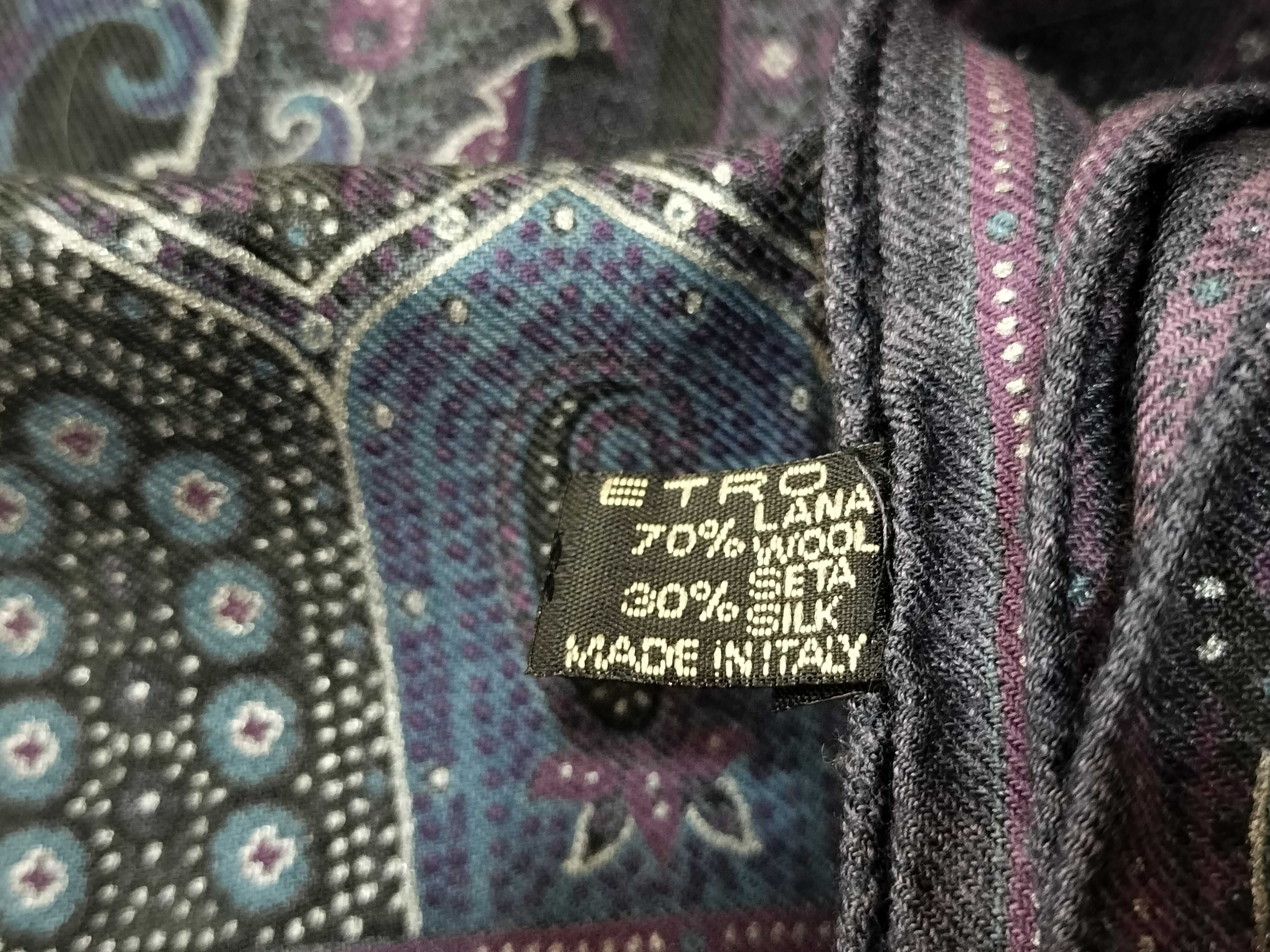Etro Wool and Silk Blend Paisley Scarf