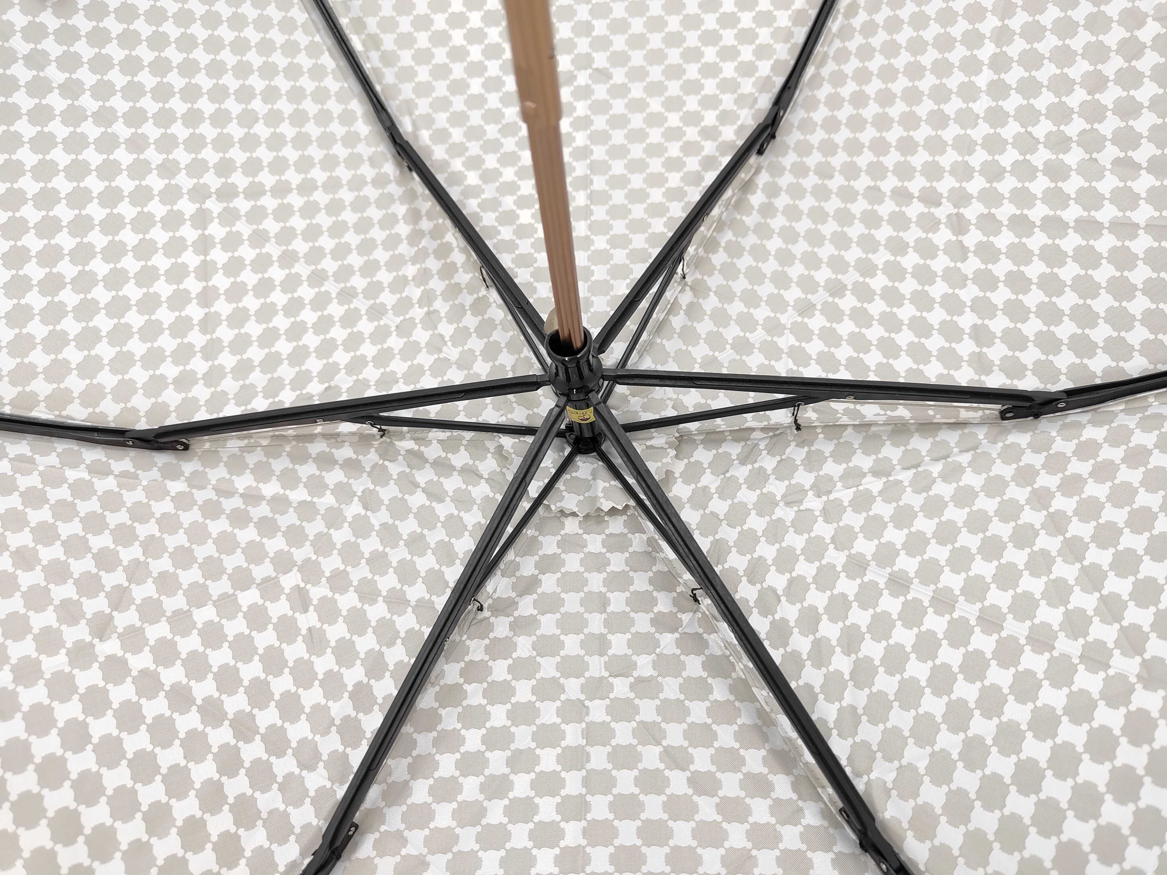 Celine Triomphe Pattern Folding Umbrella with Storage Sleeve