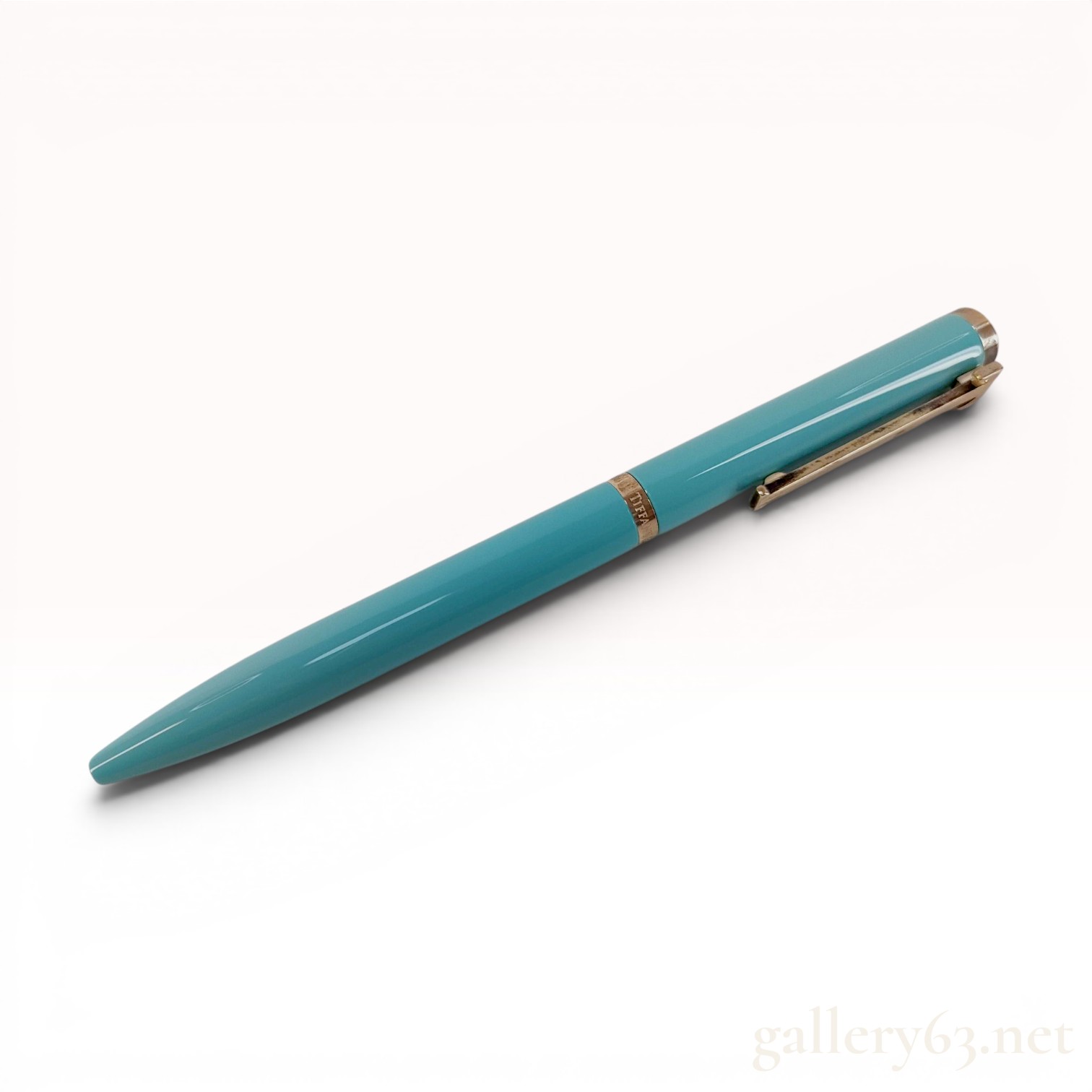 Tiffany & Co. Sterling Silver and Tiffany Blue Lacquer Ballpoint Pen