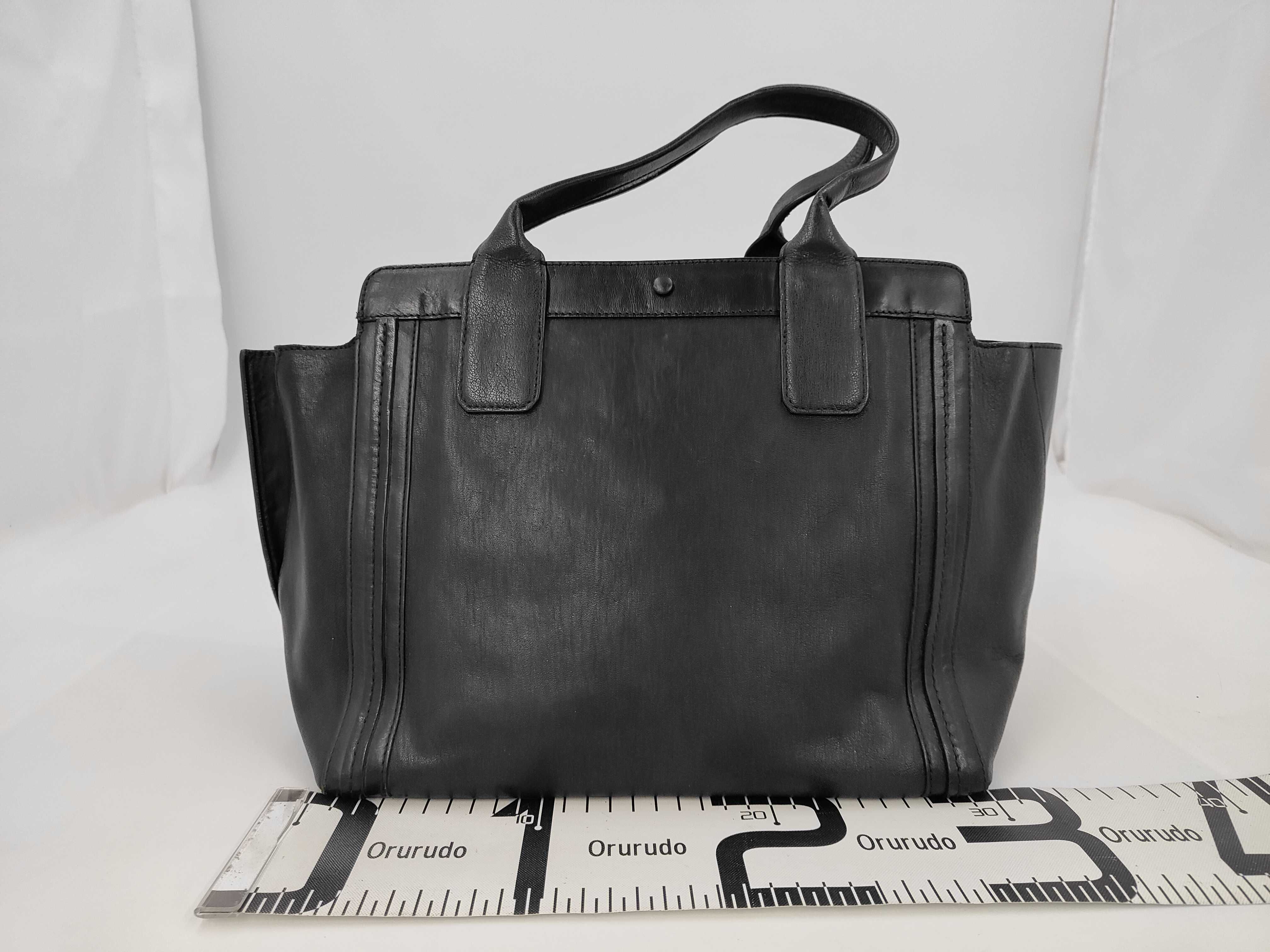 Chloe Alison Leopard Print Calf Hair and Black Leather Tote Bag