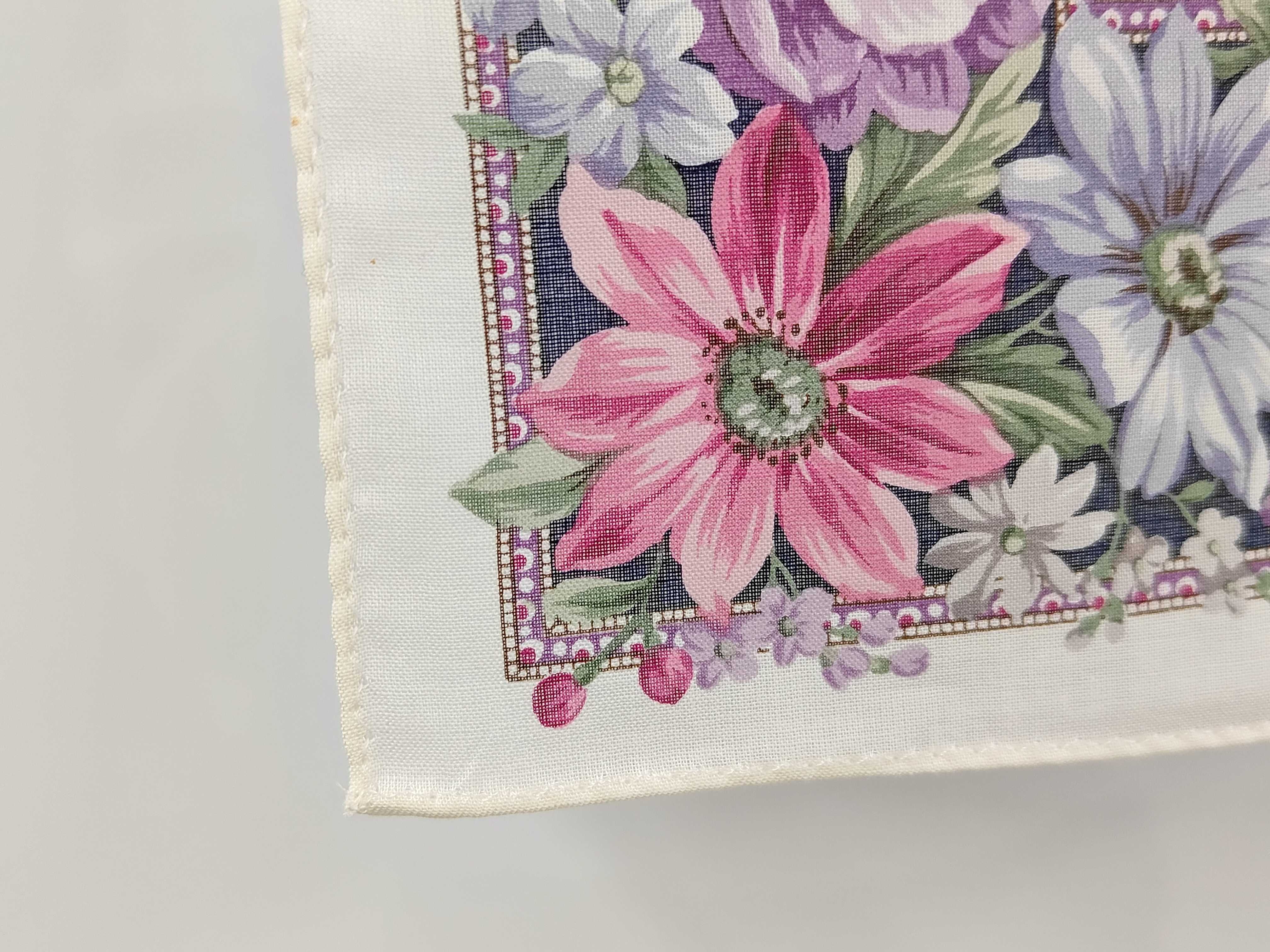 Yves Saint Laurent Floral Print Cotton Handkerchief