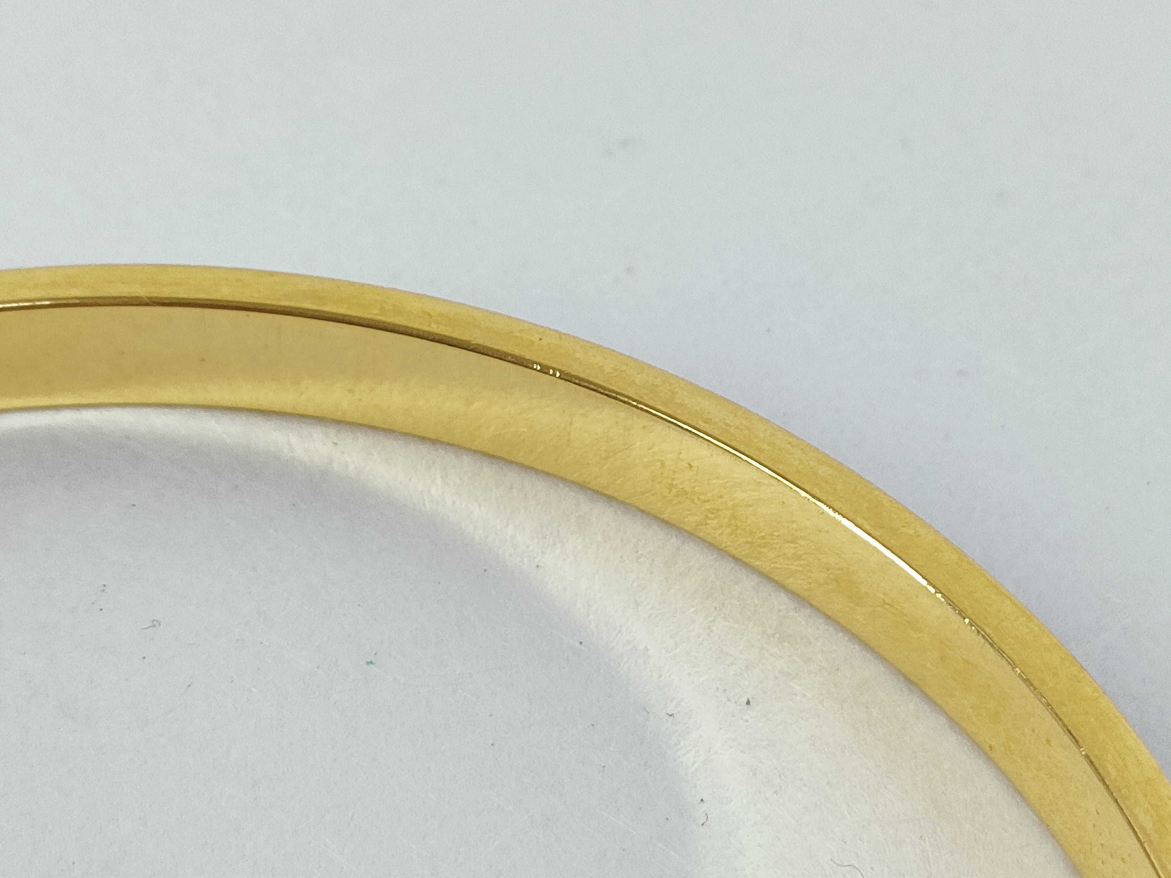 Loewe Gold-Tone and Black Leather Anagram Bangle Bracelet