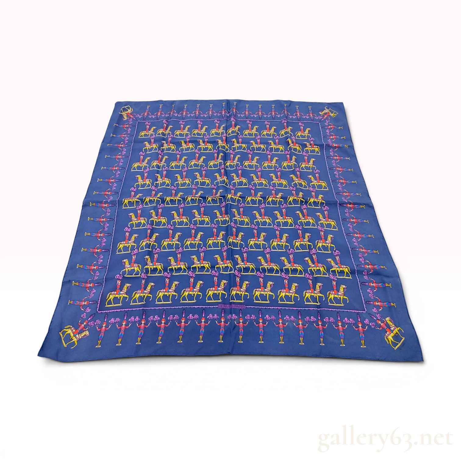 Hermes Les Artificiers Silk Scarf by Michel Duchene