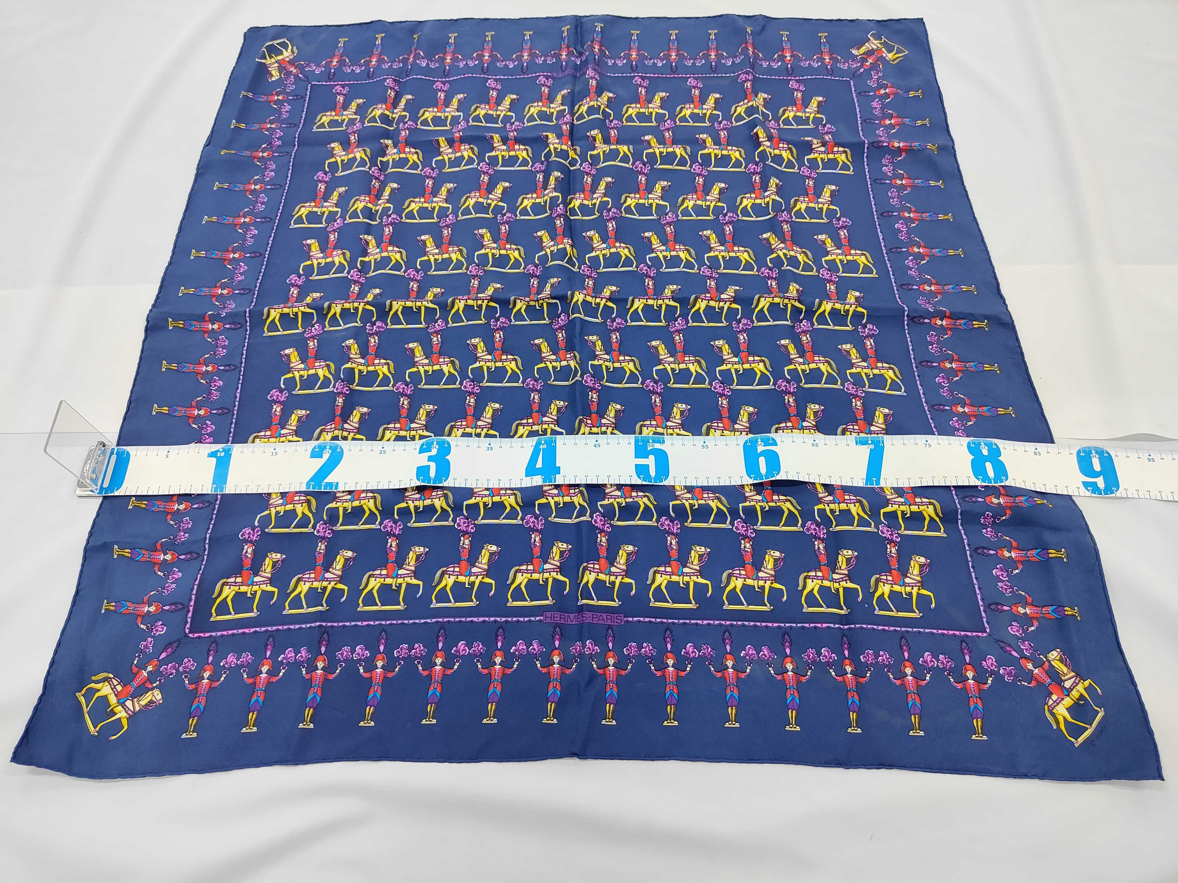 Hermes Les Artificiers Silk Scarf by Michel Duchene
