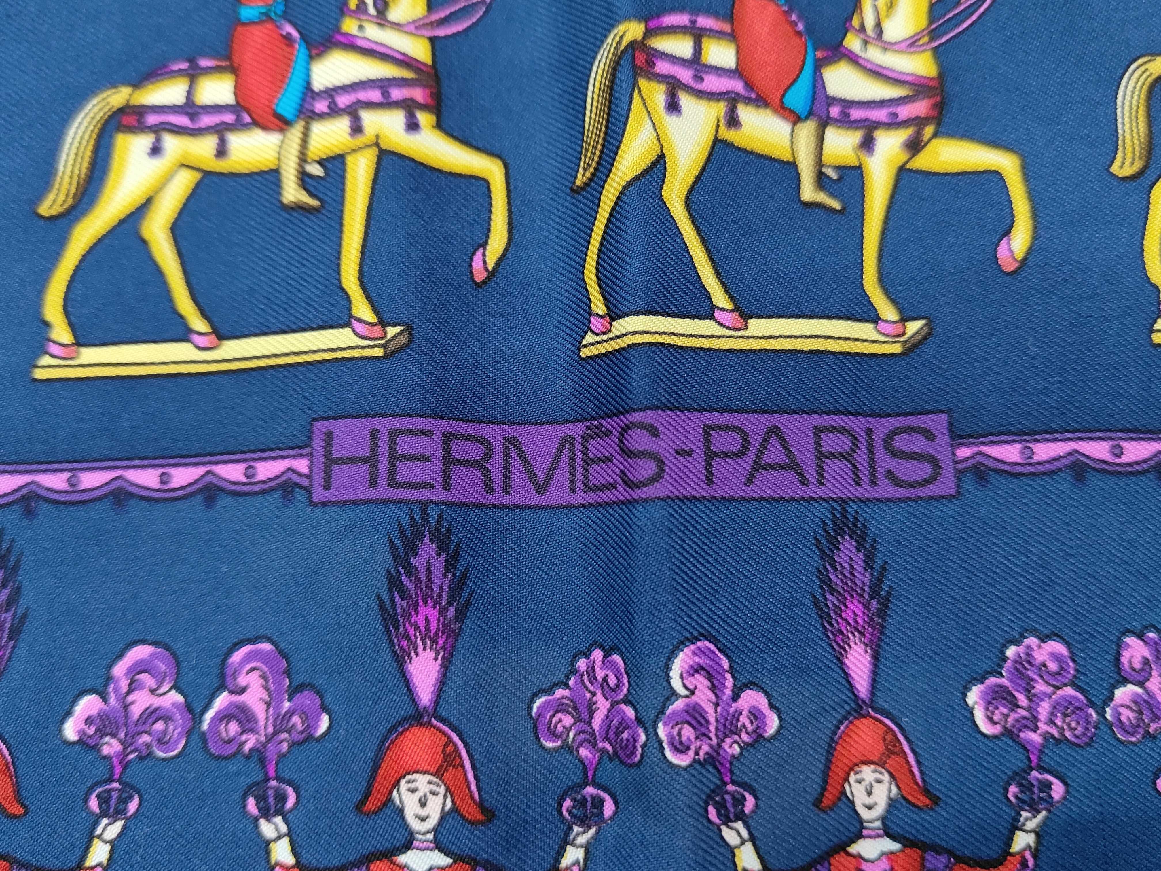 Hermes Les Artificiers Silk Scarf by Michel Duchene