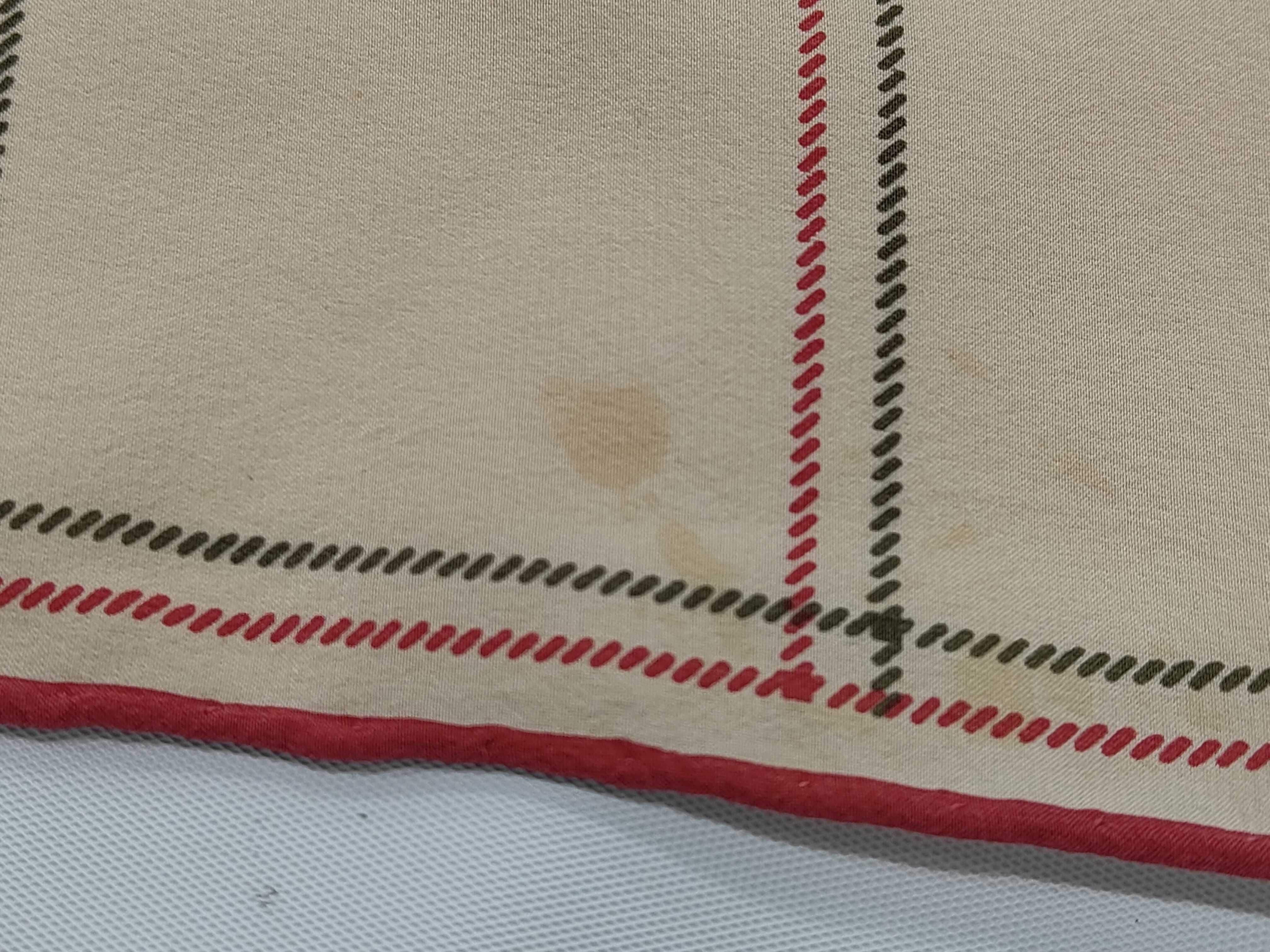 Chanel Vintage CC Logo Grid Pattern Silk Scarf