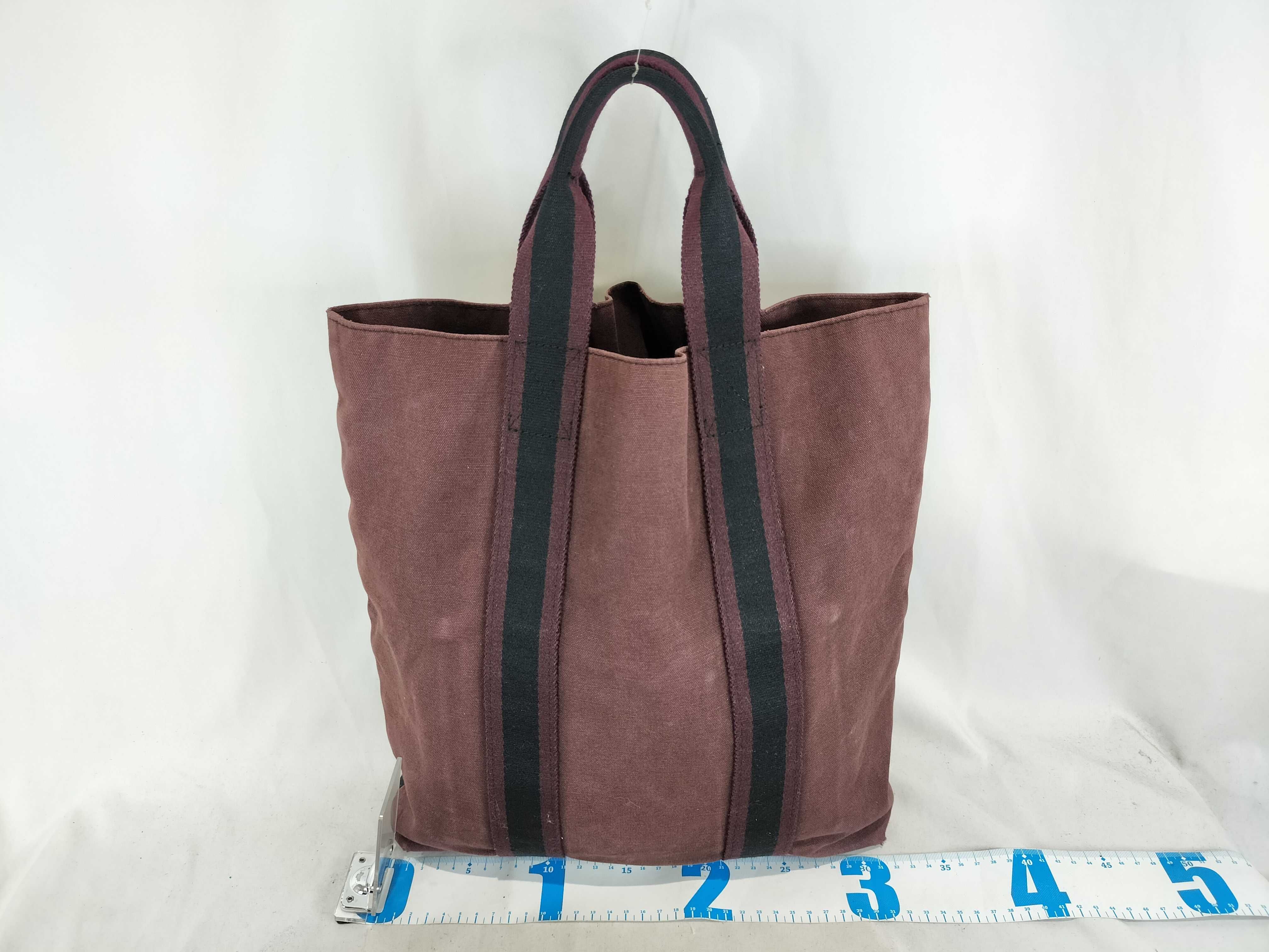 Hermes Fourre Tout Two Tone Canvas Tote Bag