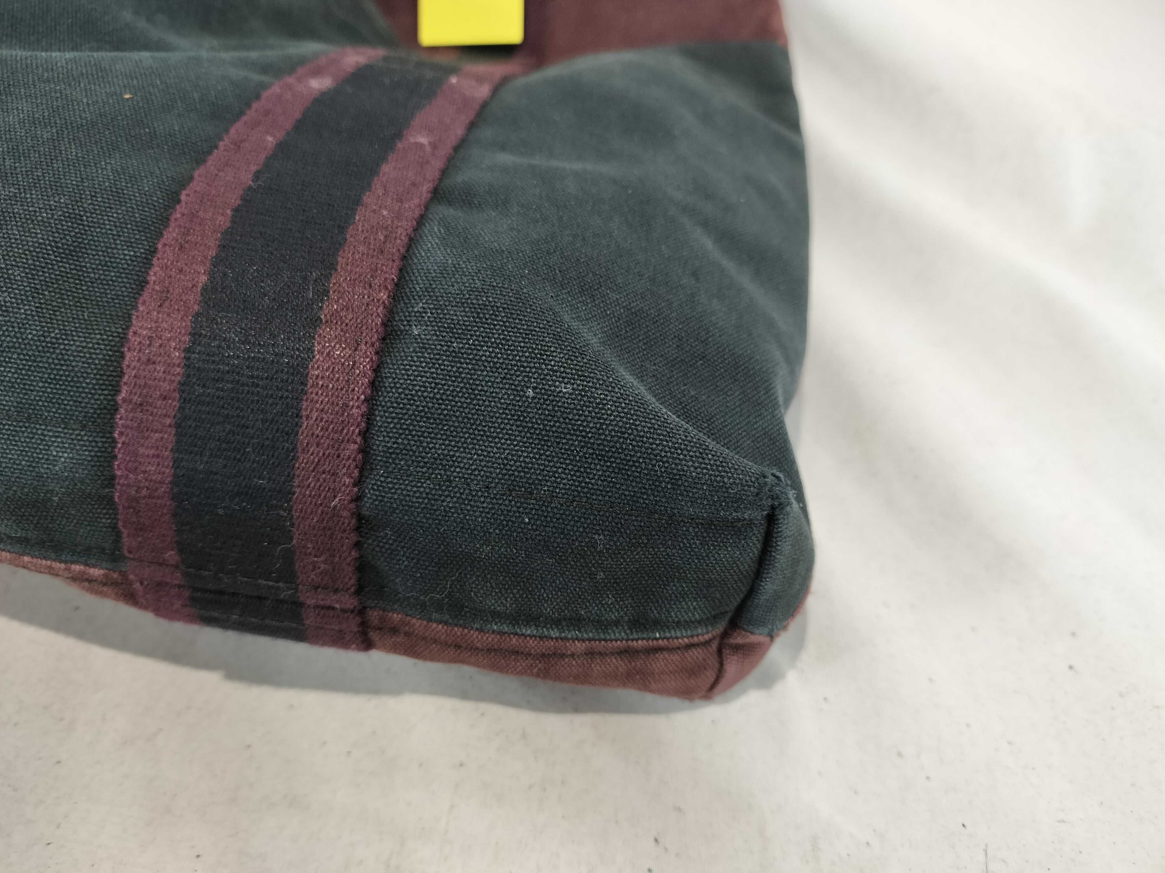 Hermes Fourre Tout Two Tone Canvas Tote Bag