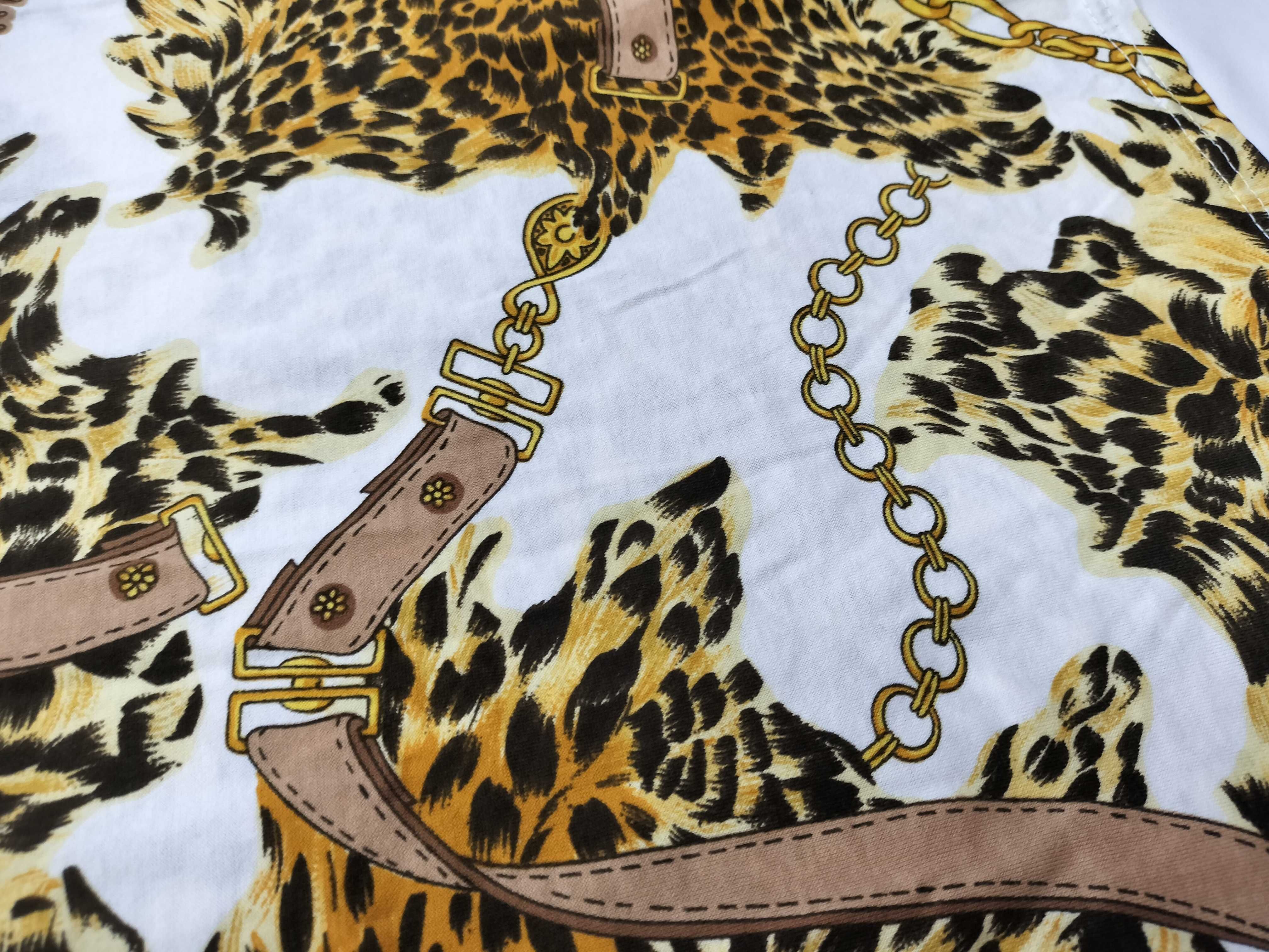 Loewe Vintage Leopard and Chain Link Graphic T-Shirt