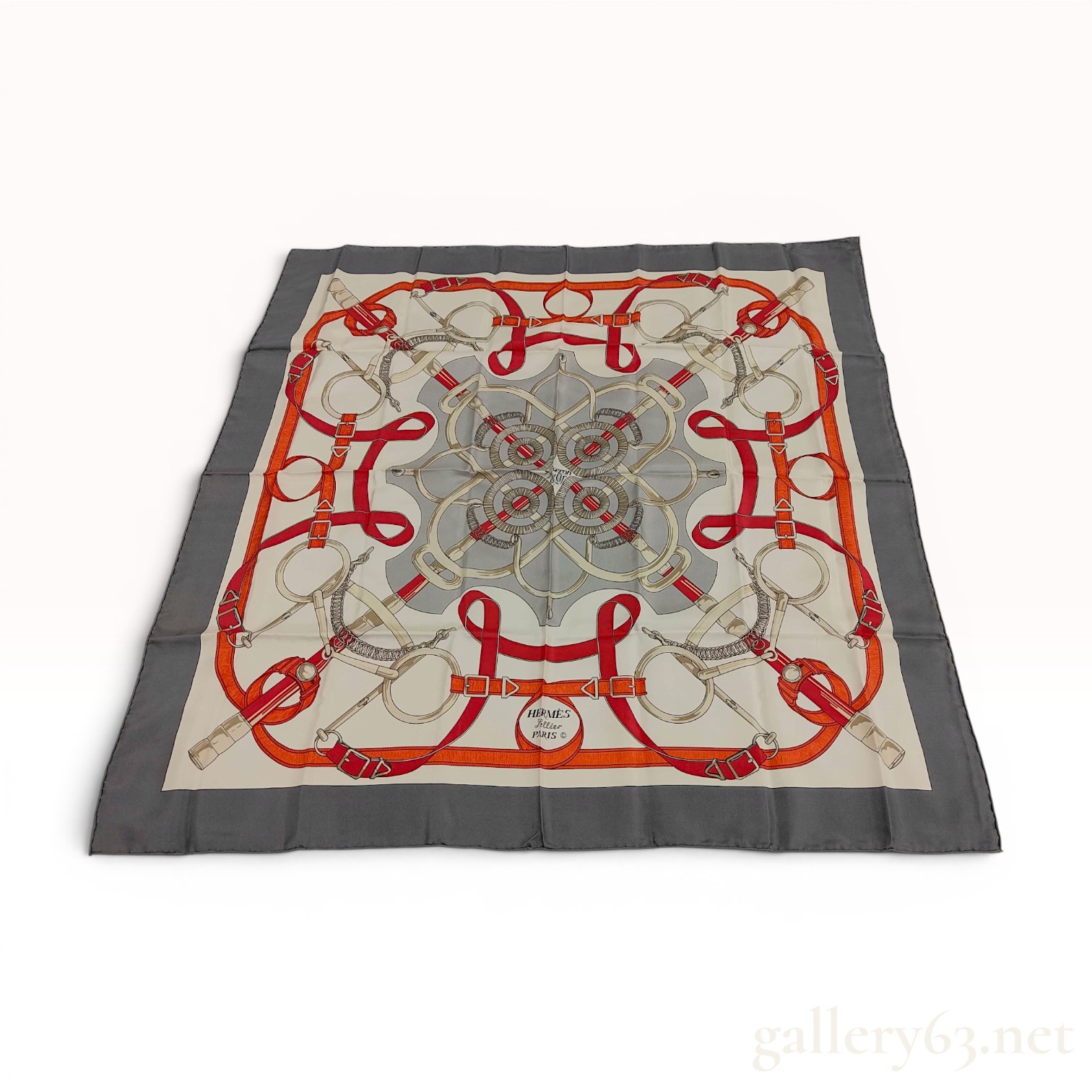 Hermes Eperon d'Or Silk Carre 90 Scarf designed by Henri d'Origny