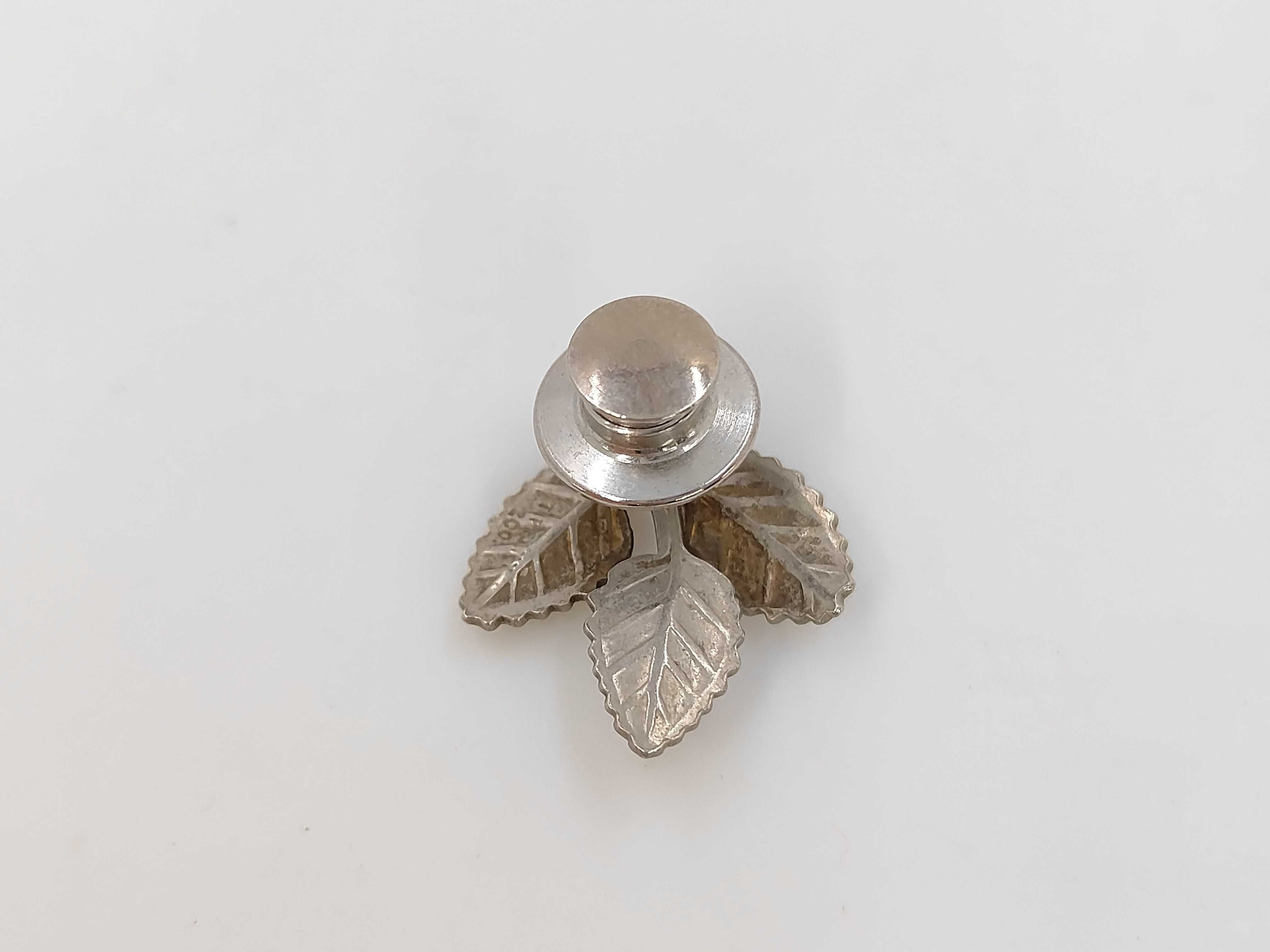 Tiffany and Co. Sterling Silver Three Leaf Cluster Lapel Pin