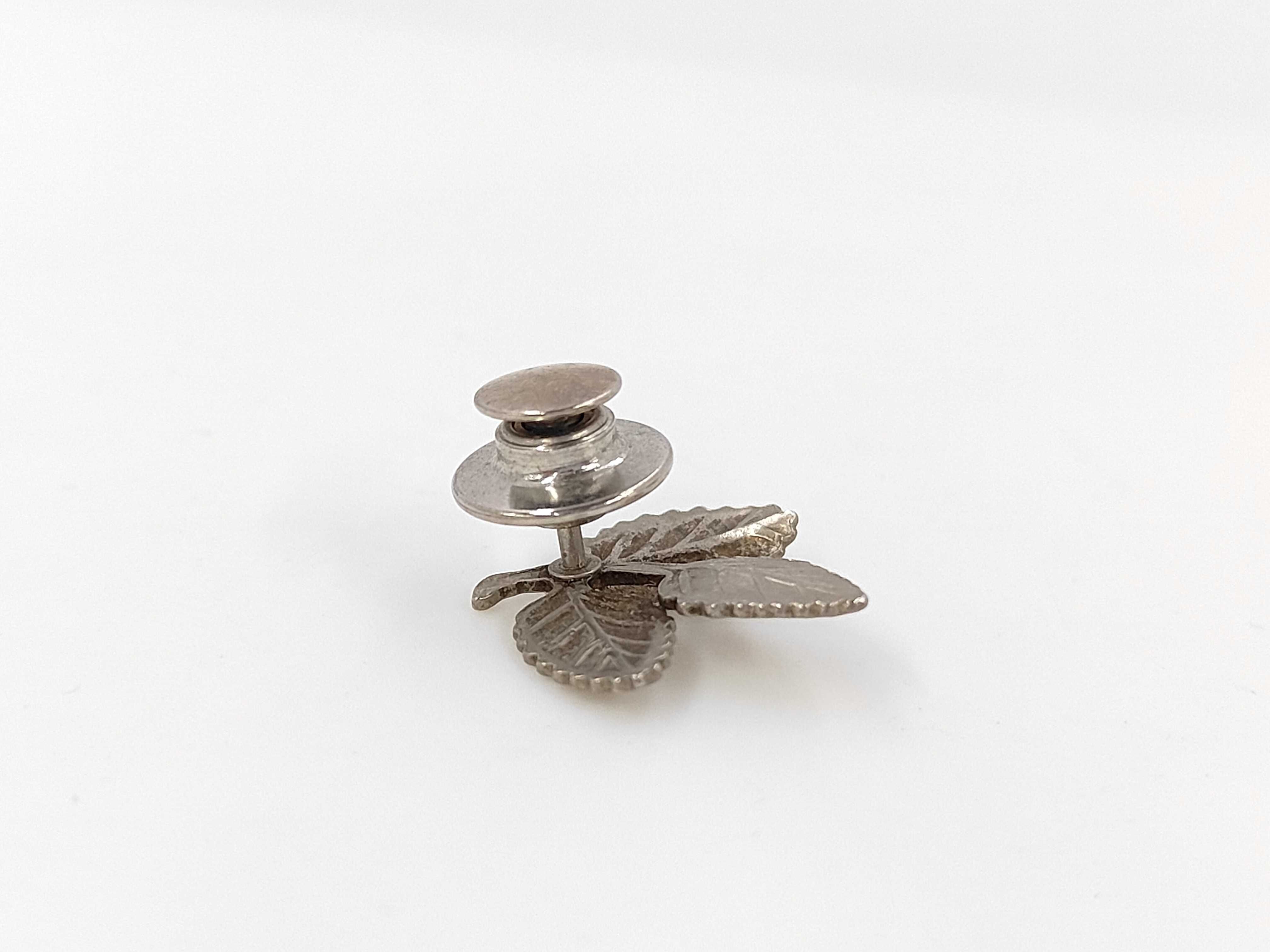 Tiffany and Co. Sterling Silver Three Leaf Cluster Lapel Pin