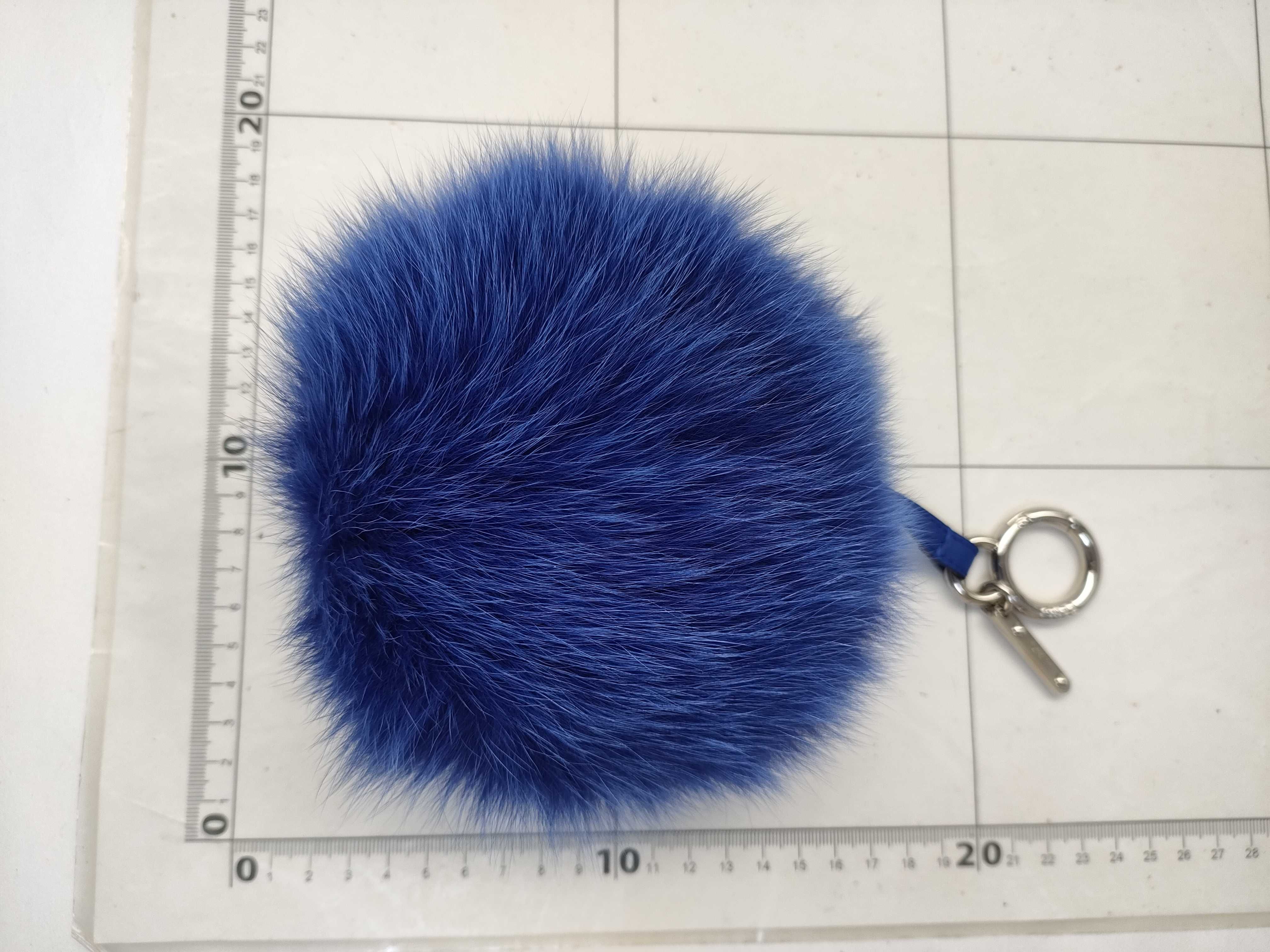 Fendi Blue and Pink Fur Pom-Pom Bag Charm