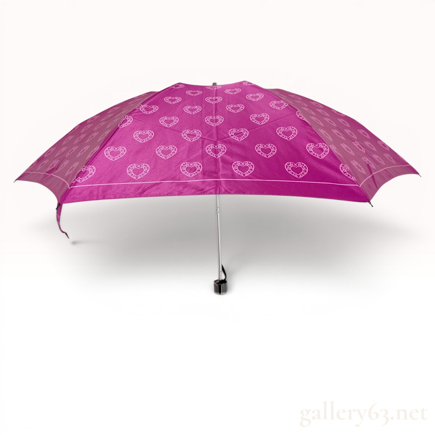 Yves Saint Laurent Heart Pattern Folding Umbrella with Matching Sleeve