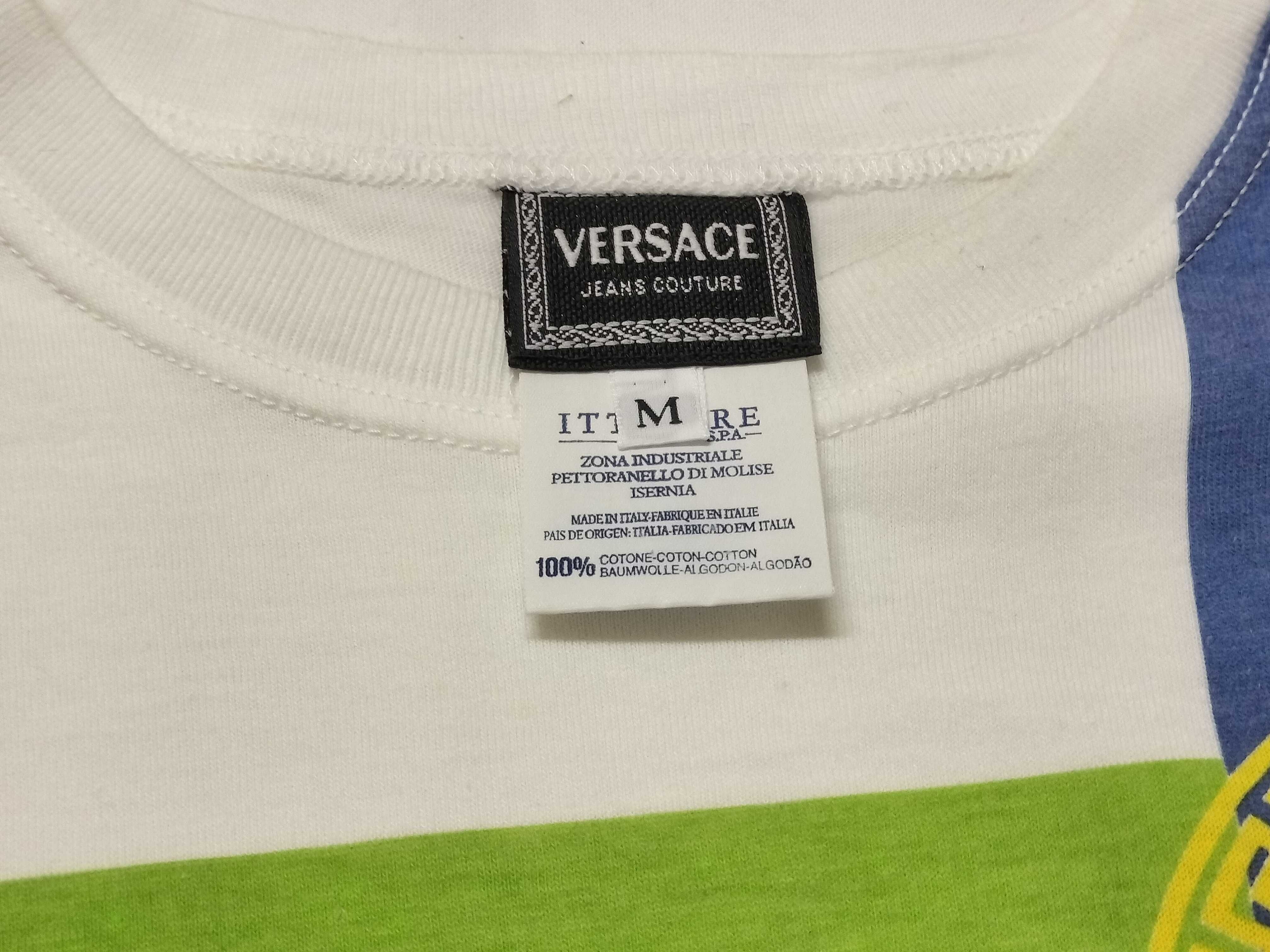 Versace Jeans Couture Vintage Medusa Logo Color-Block Cotton T-Shirt