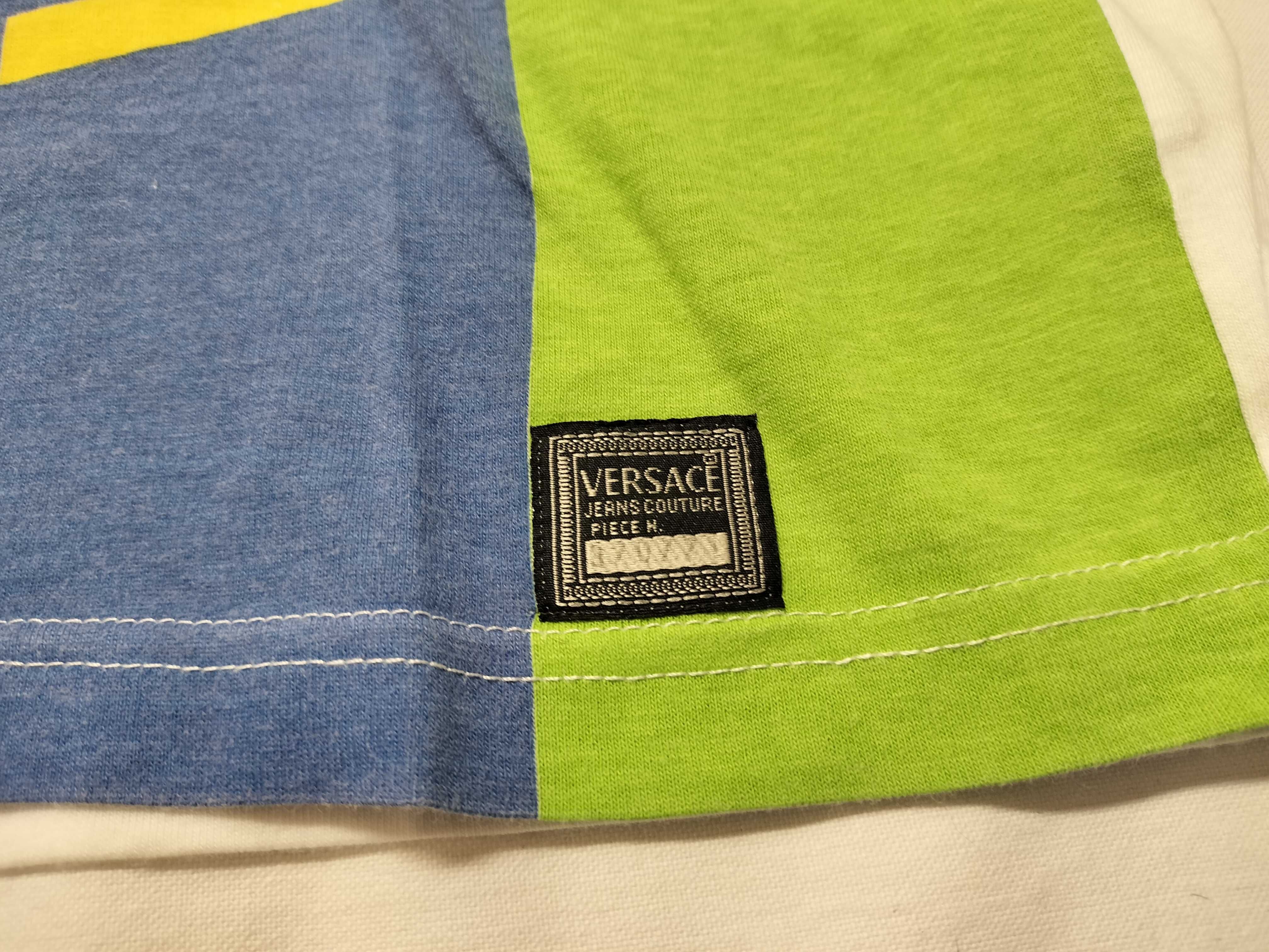 Versace Jeans Couture Vintage Medusa Logo Color-Block Cotton T-Shirt