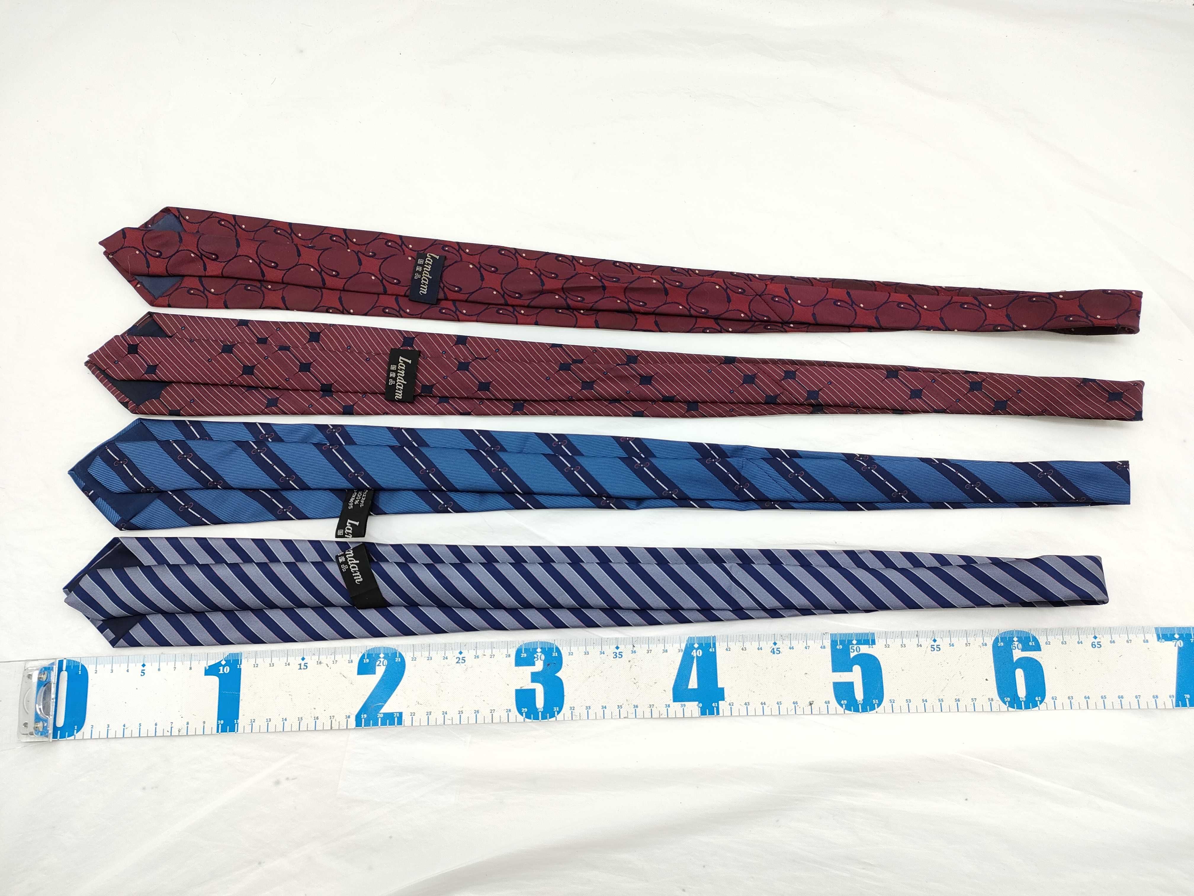 A Set of Four Landam Vintage Polyester Neckties