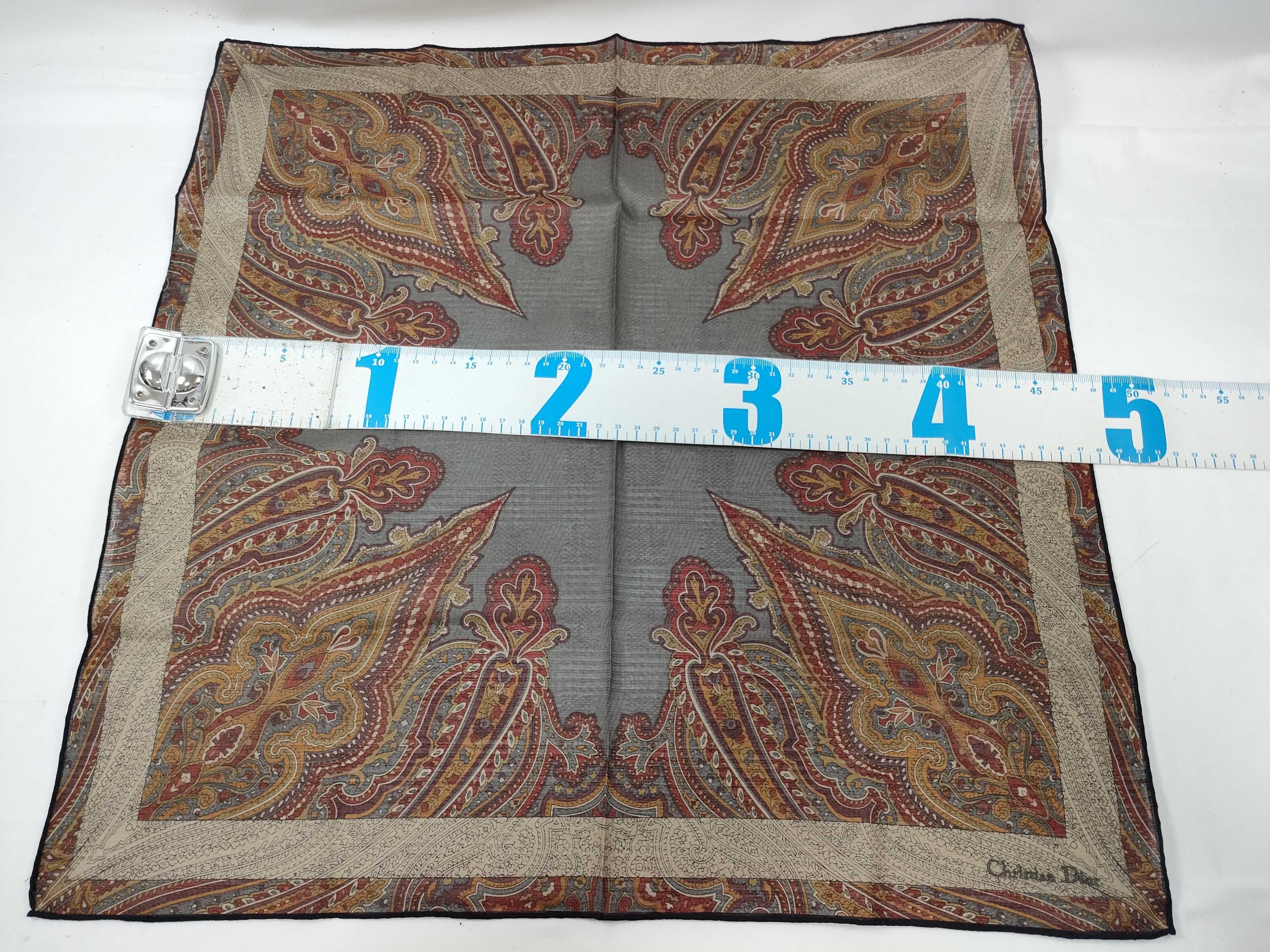 Christian Dior Paisley Print Square Scarf