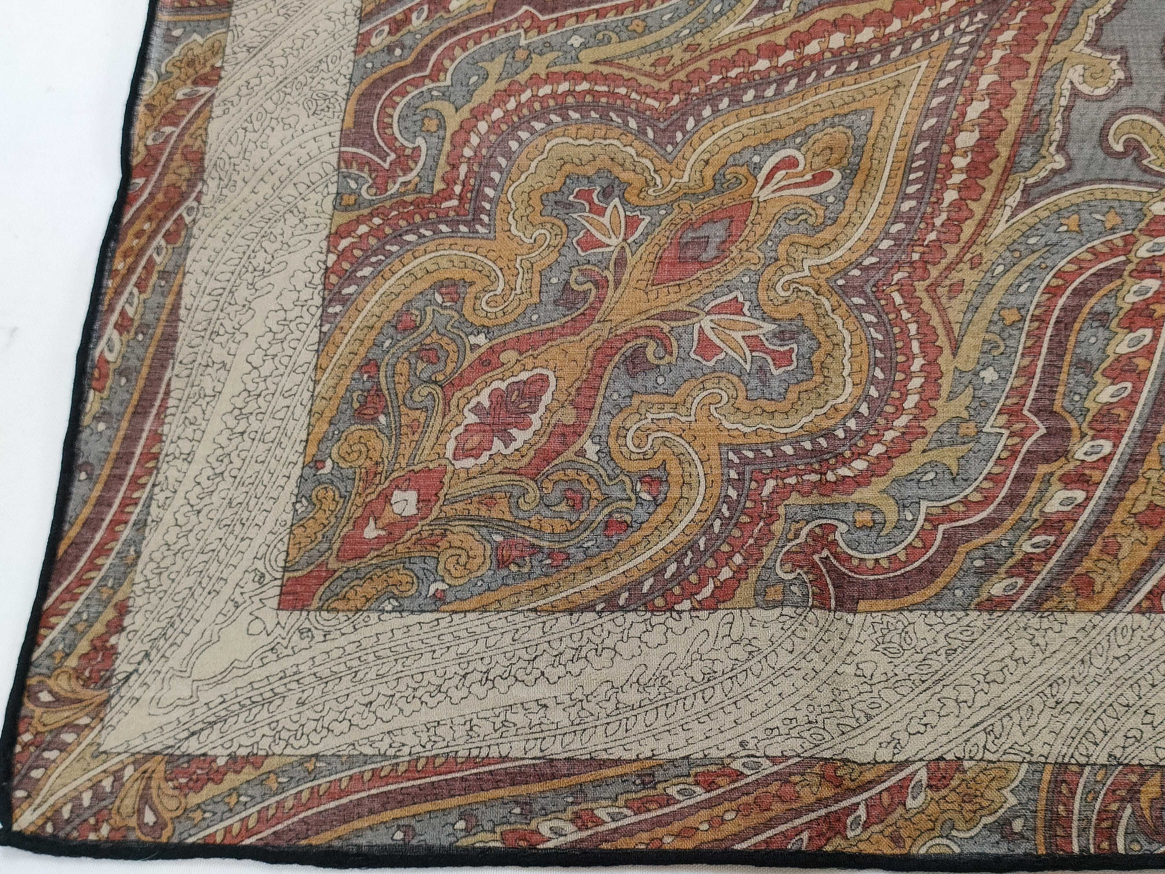 Christian Dior Paisley Print Square Scarf