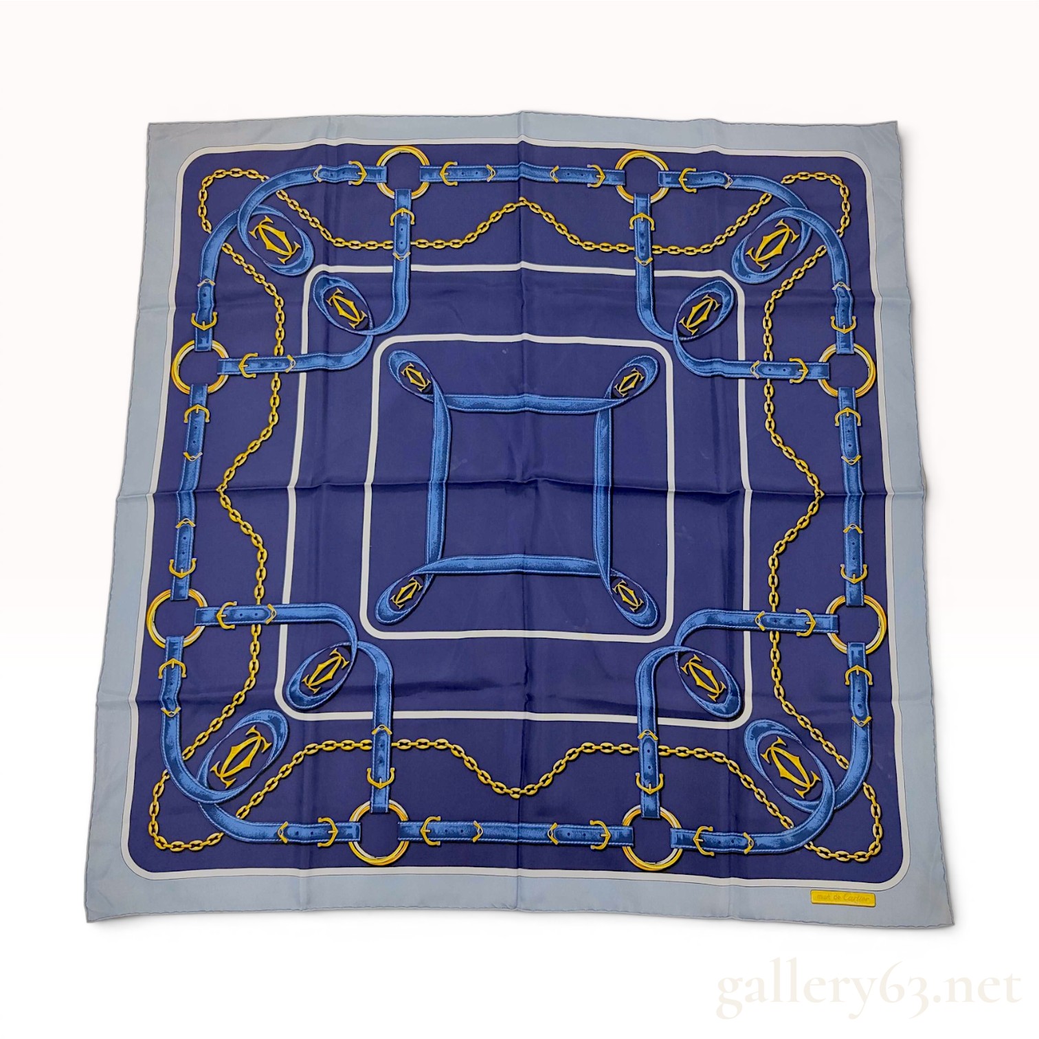 Must de Cartier Silk Scarf with Belt and Chain Motif
