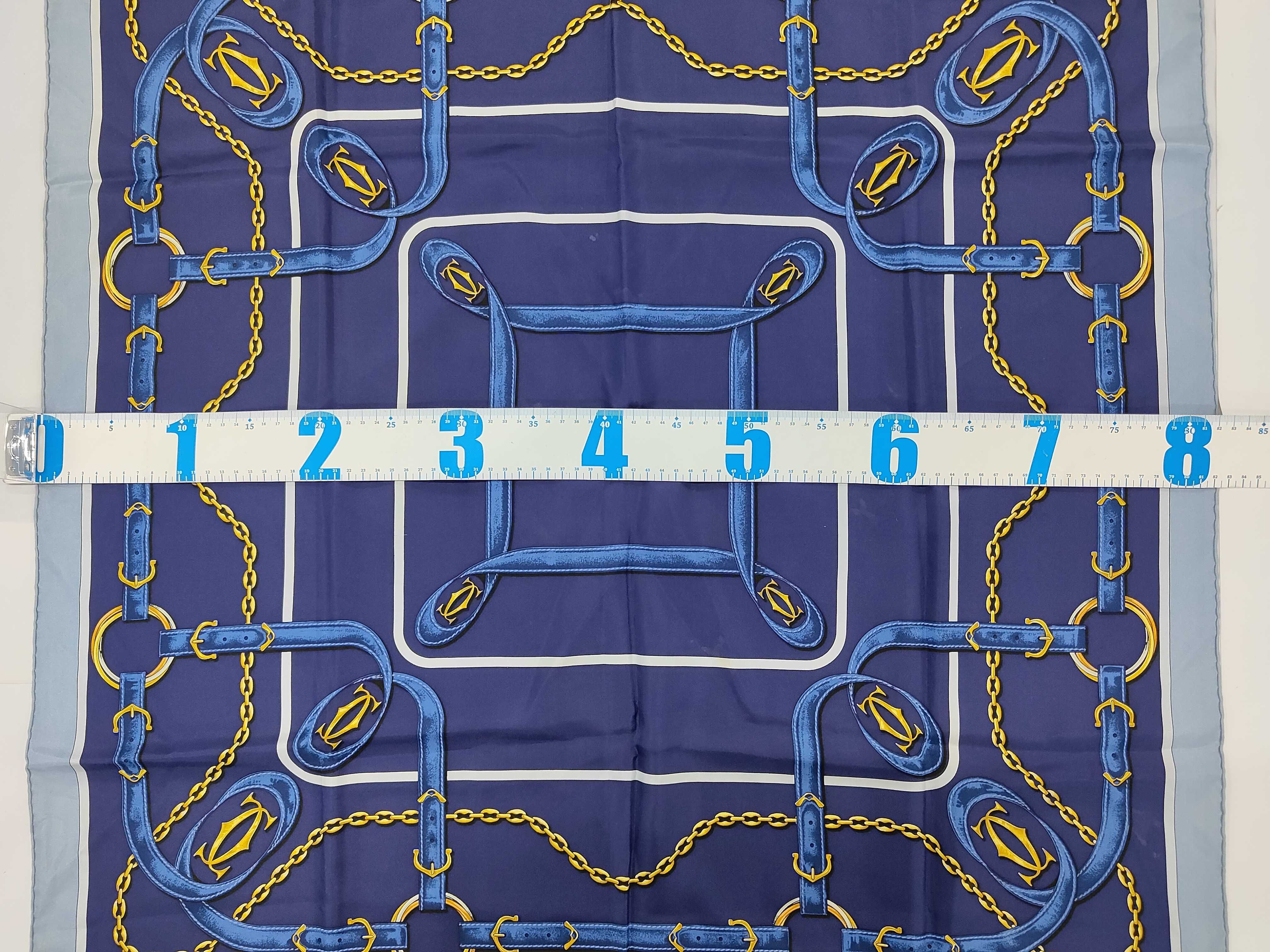 Must de Cartier Silk Scarf with Belt and Chain Motif