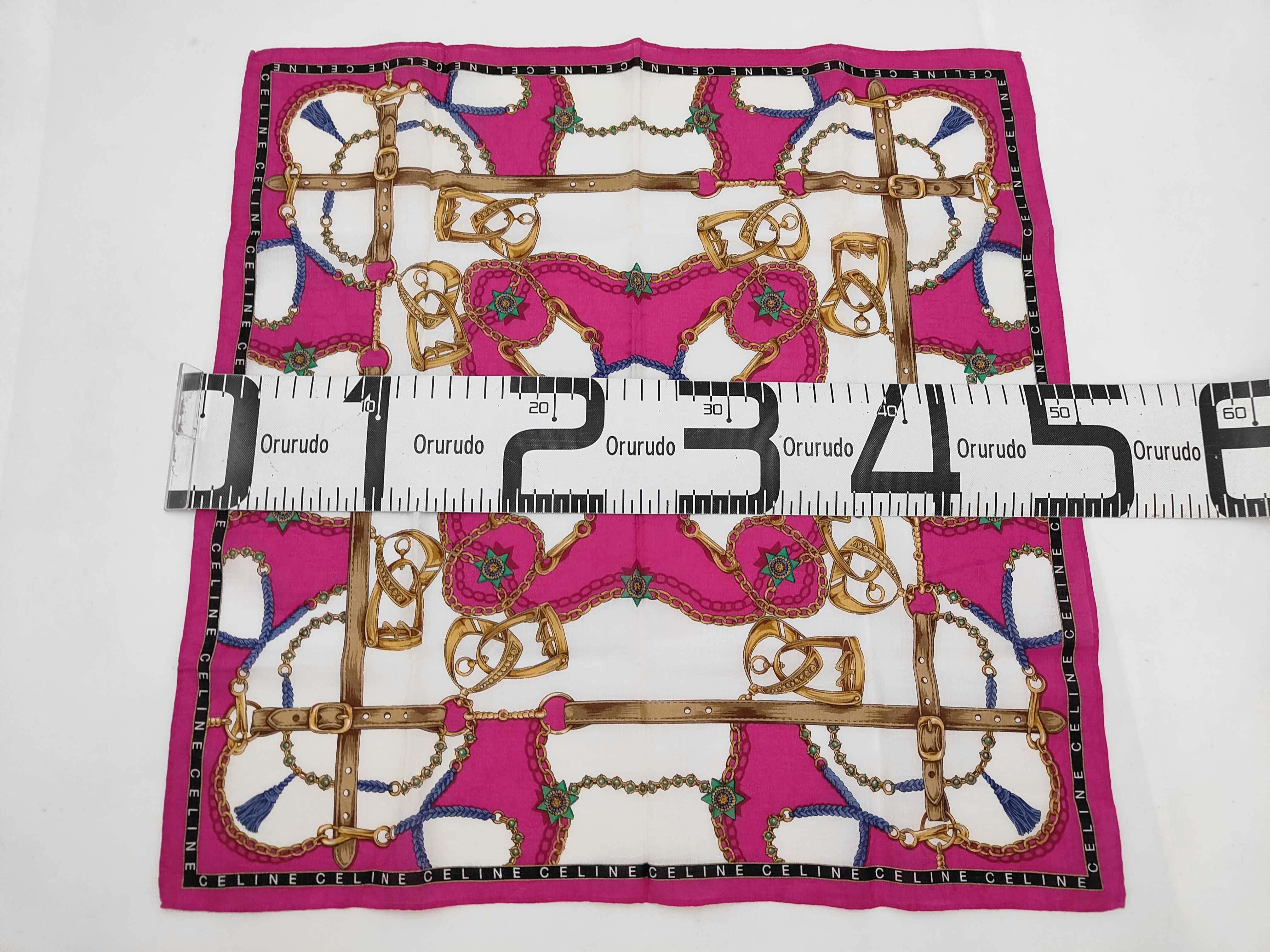 Two Vintage Celine Designer Scarves