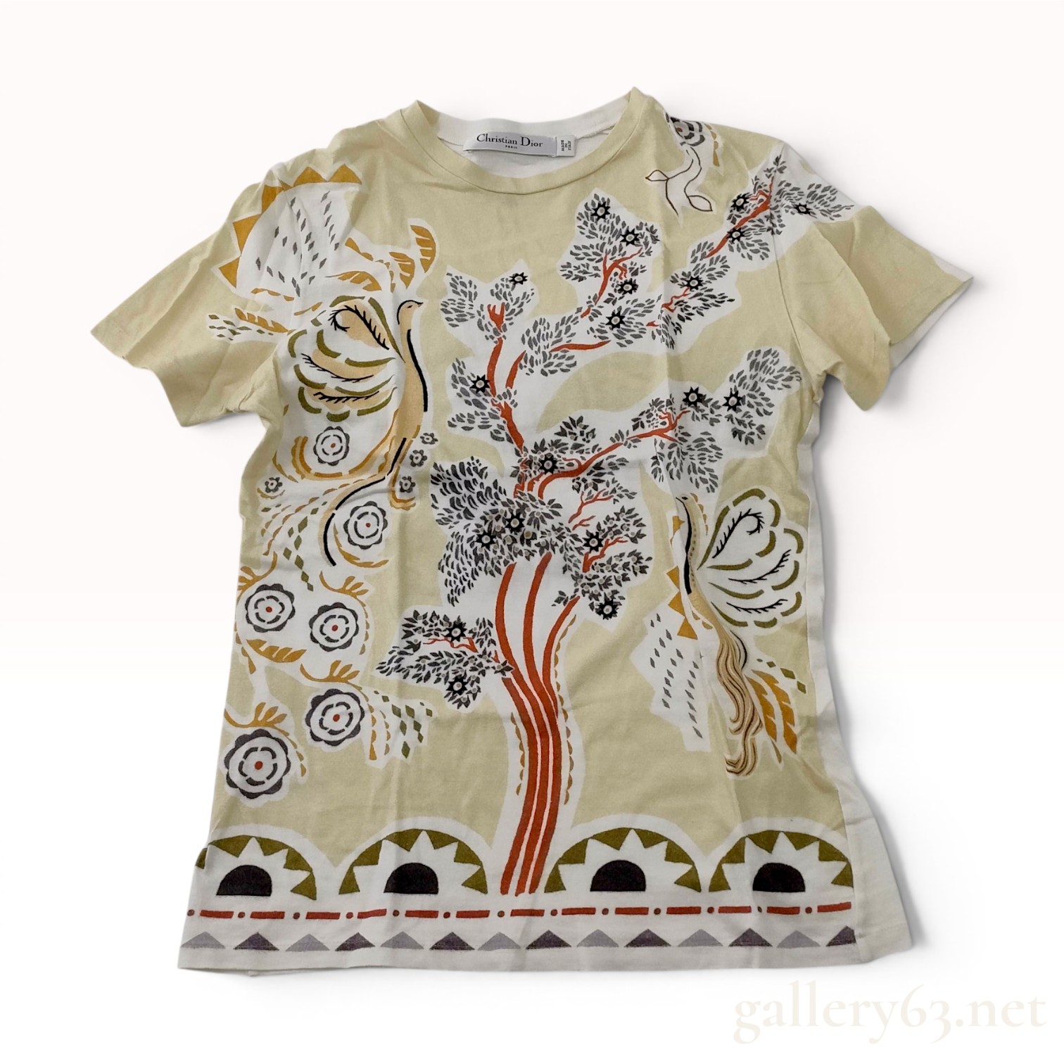 Christian Dior Around the World Print Cotton Blend T-Shirt