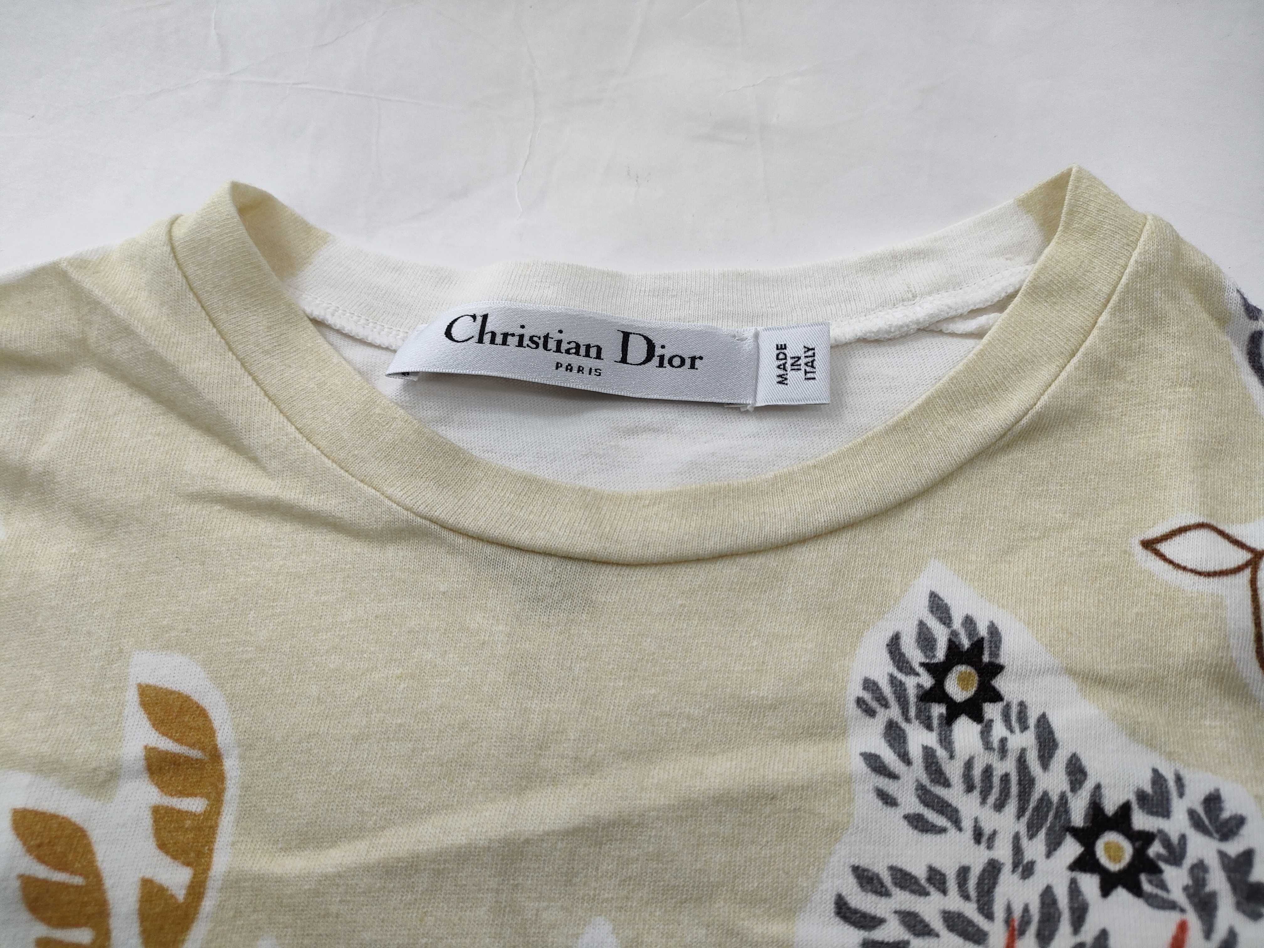 Christian Dior Around the World Print Cotton Blend T-Shirt