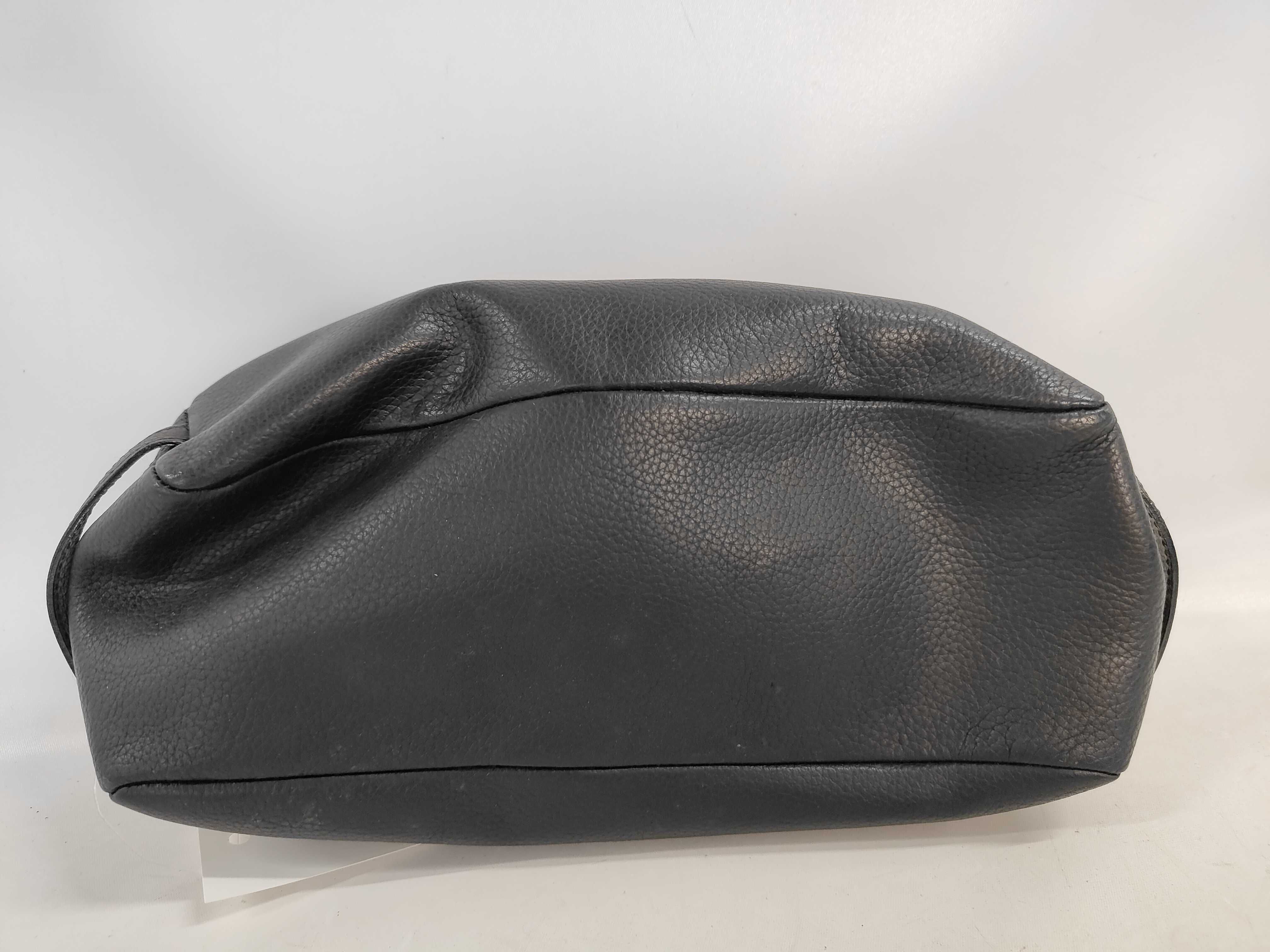 Versace Black Pebbled Leather Pouch