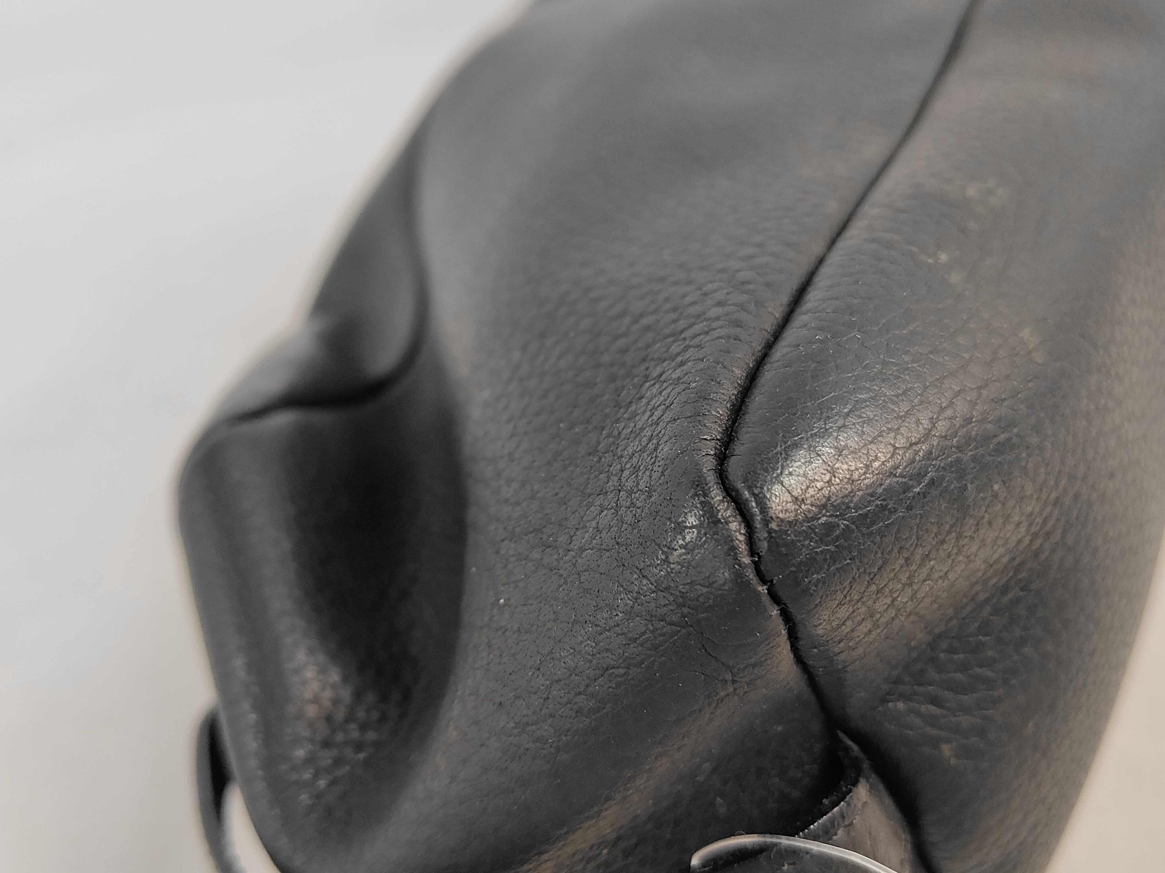 Versace Black Pebbled Leather Pouch