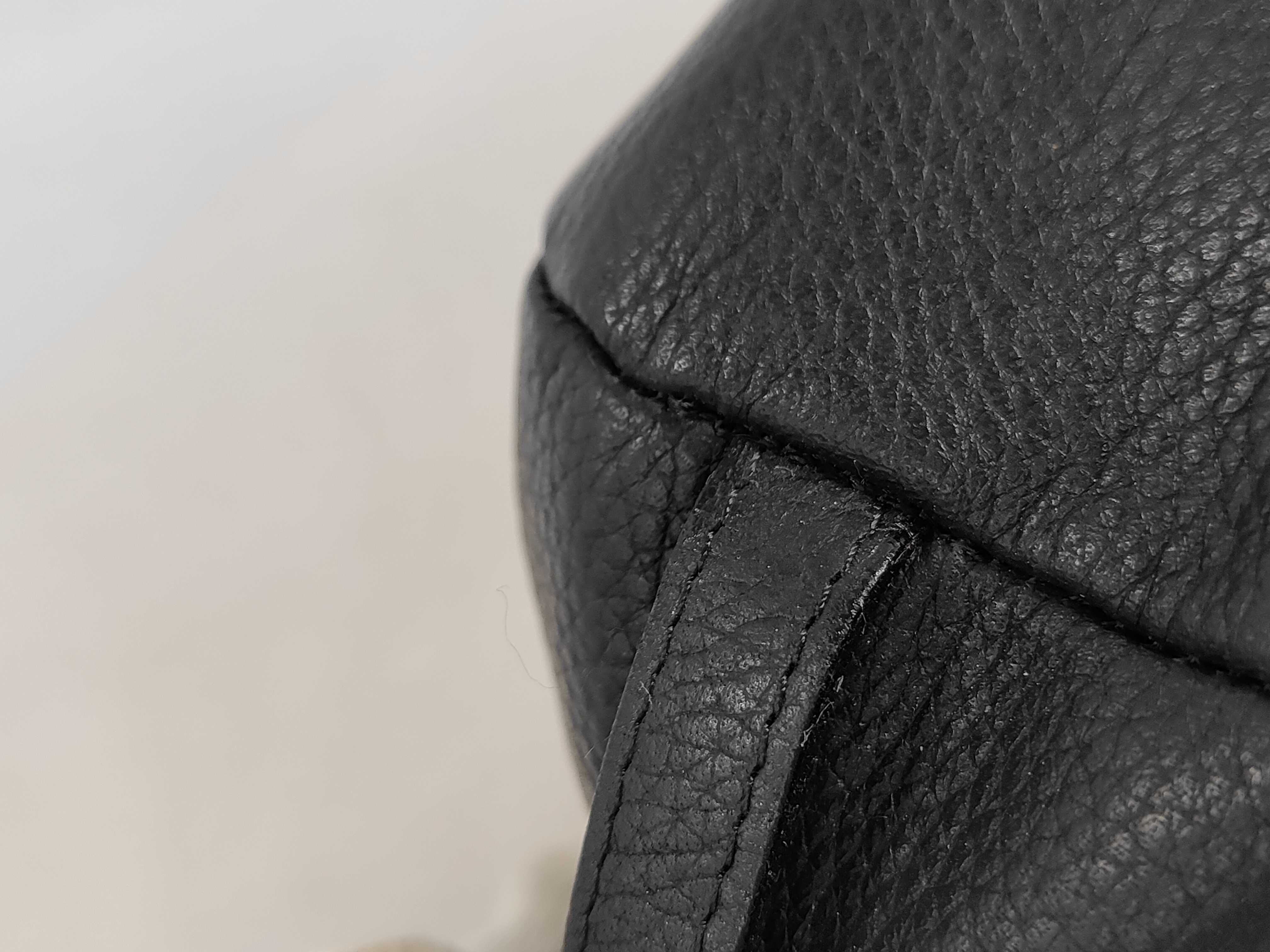 Versace Black Pebbled Leather Pouch