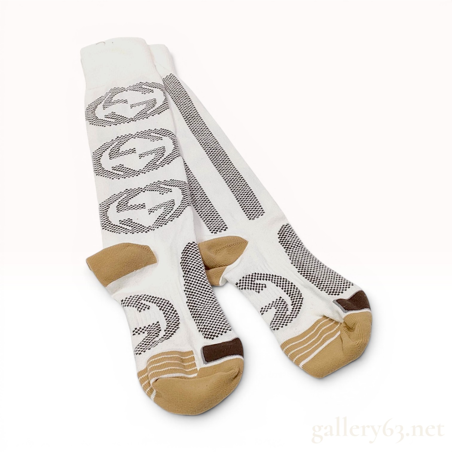 A Pair of Gucci Interlocking GG Stripe Knee-High Socks