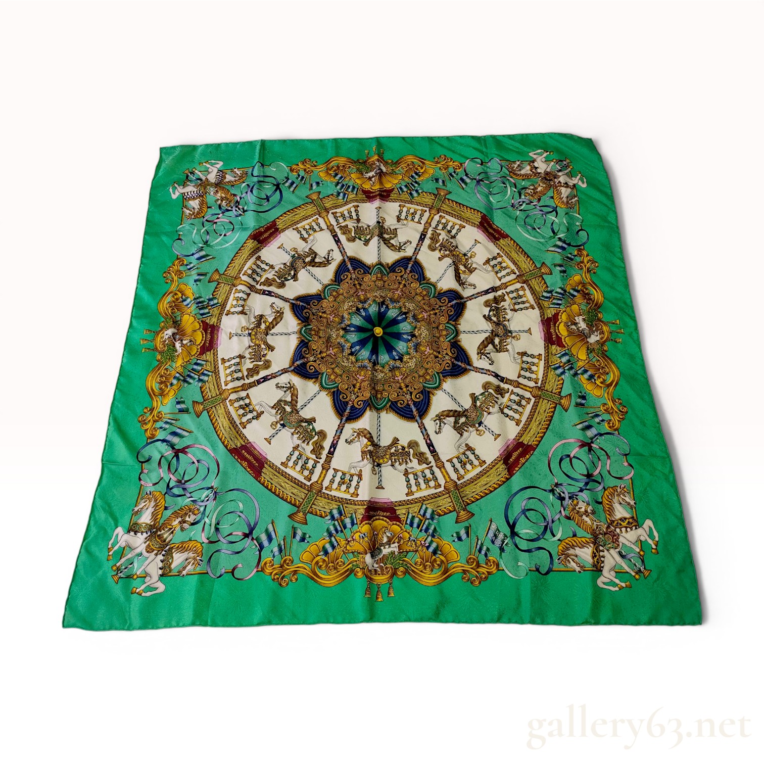 Hermes Paris Luna Park Silk Jacquard Scarf by Joachim Metz