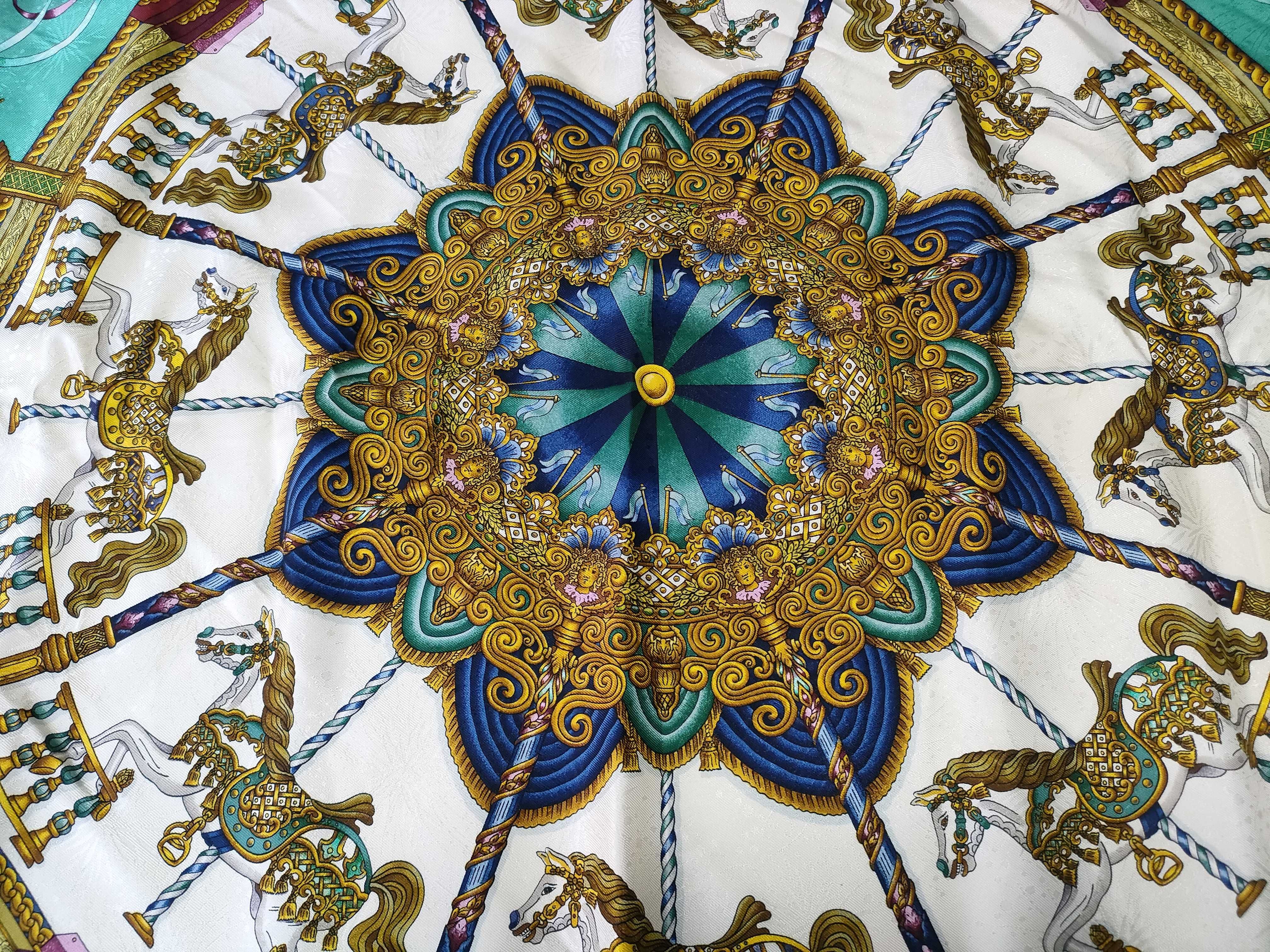 Hermes Paris Luna Park Silk Jacquard Scarf by Joachim Metz