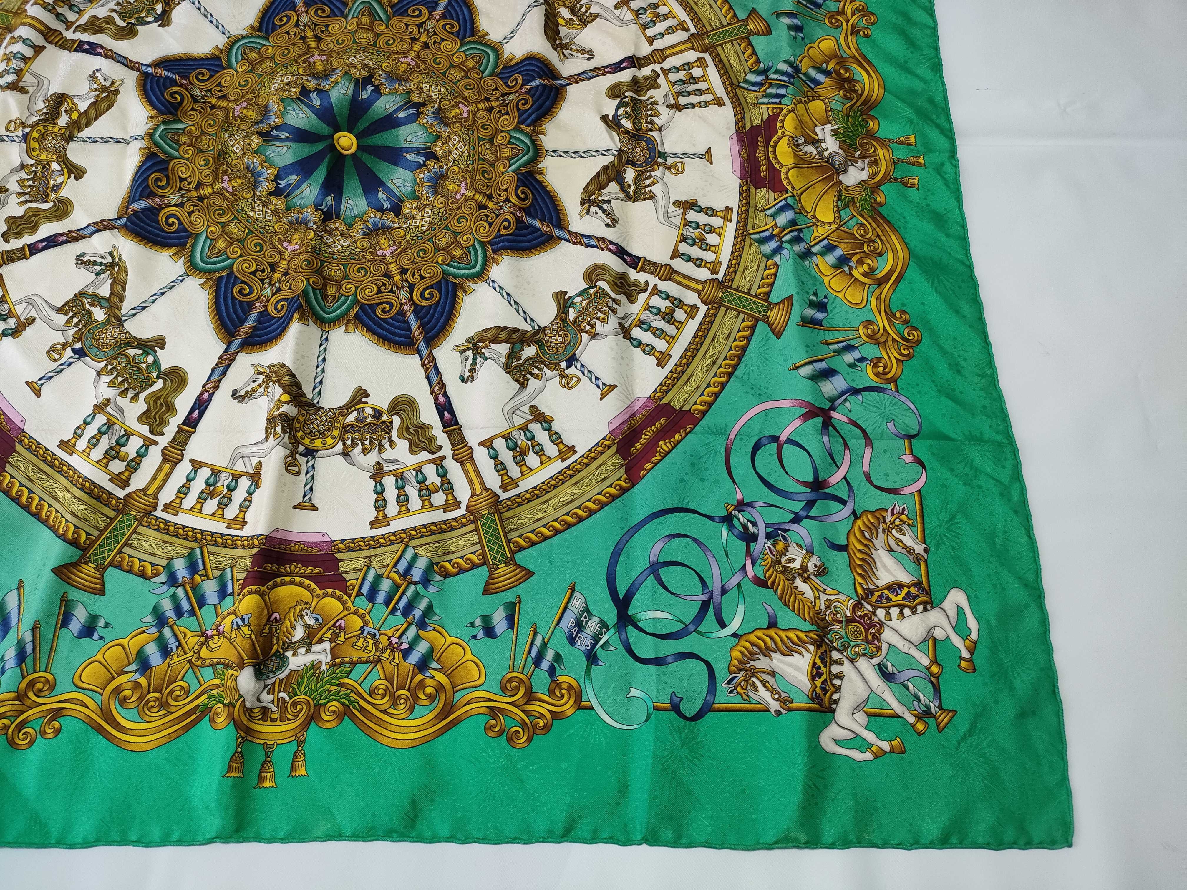 Hermes Paris Luna Park Silk Jacquard Scarf by Joachim Metz