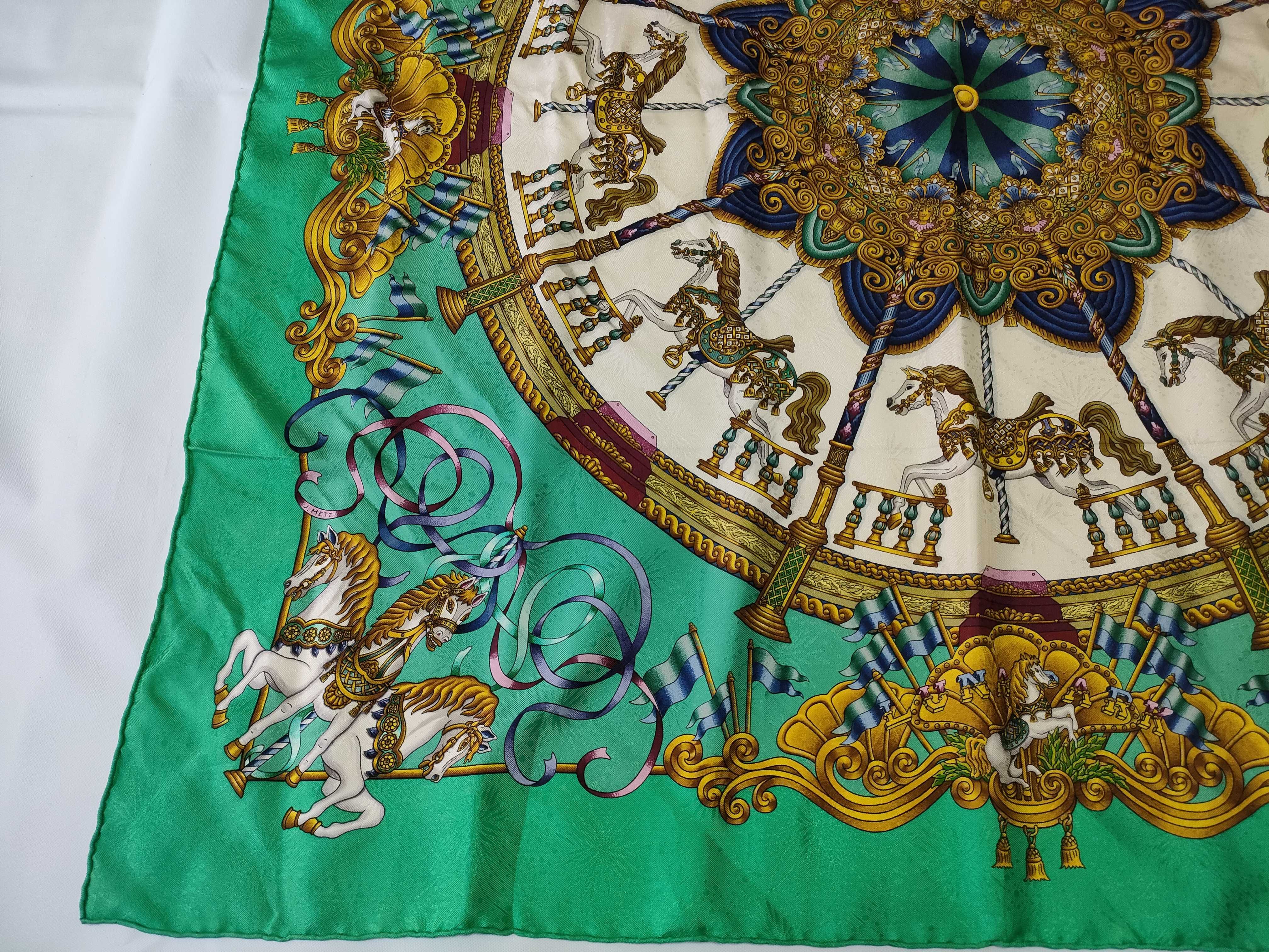 Hermes Paris Luna Park Silk Jacquard Scarf by Joachim Metz