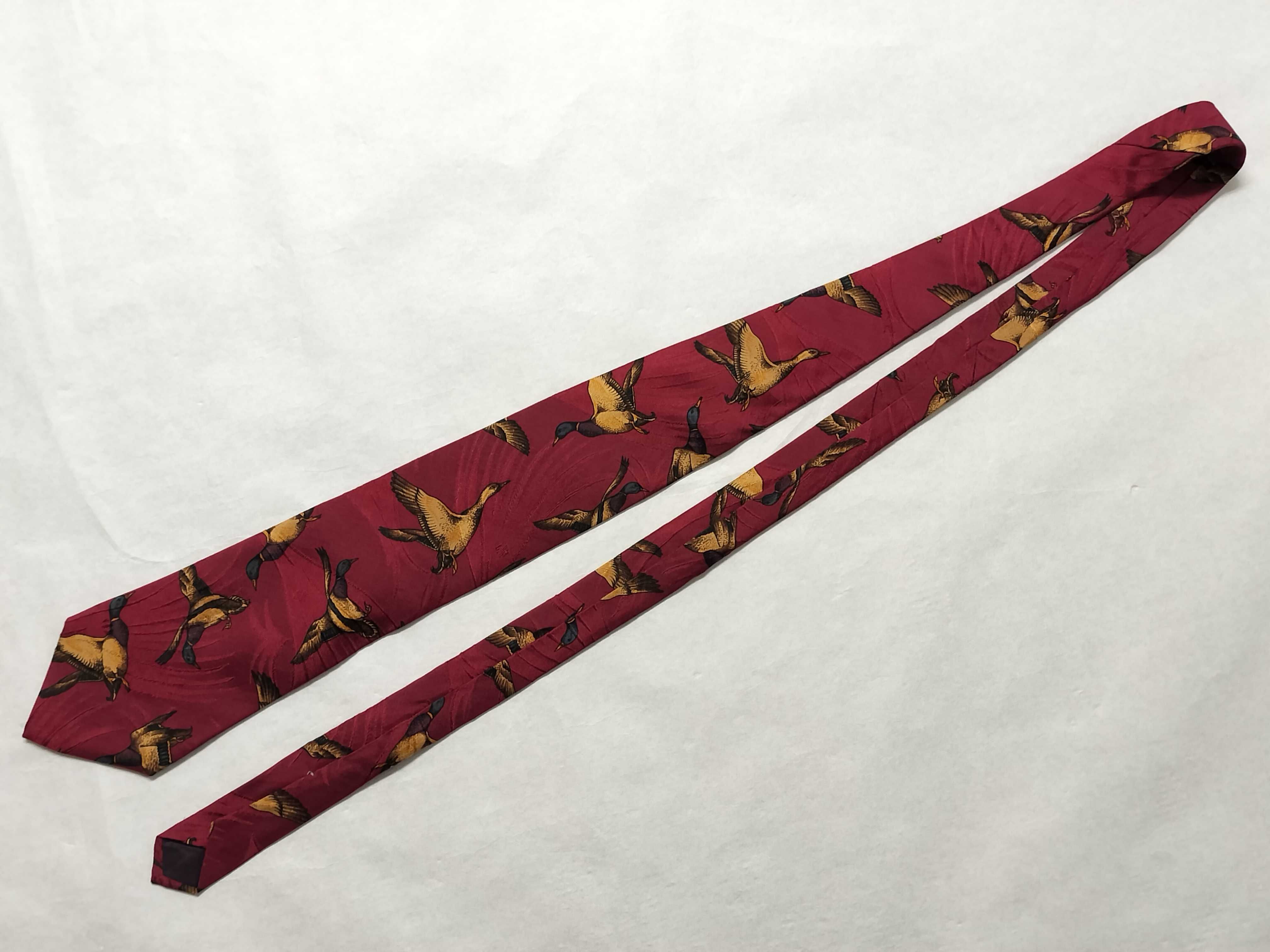 Chaps Ralph Lauren Silk Mallard Duck Motif Necktie