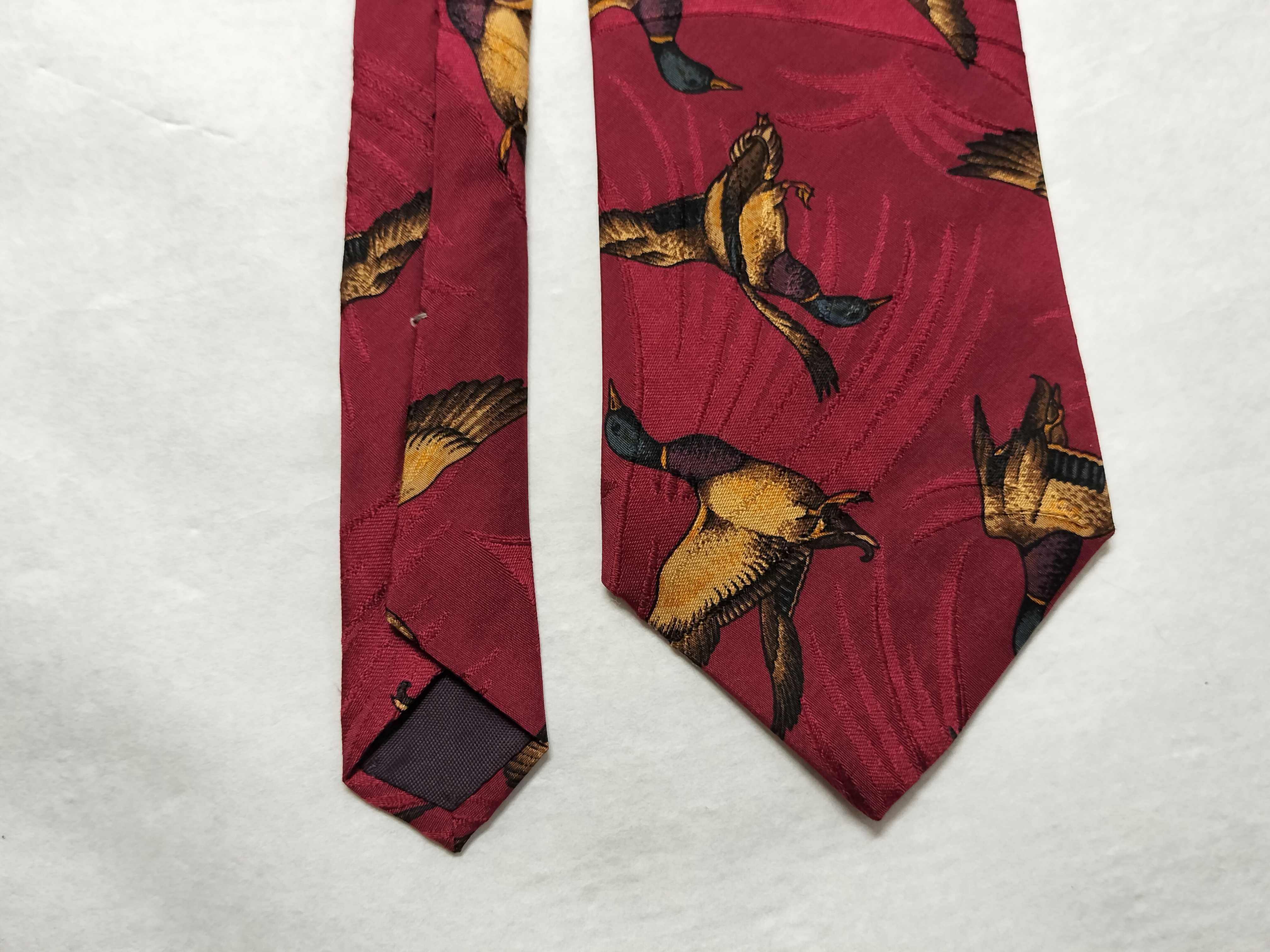 Chaps Ralph Lauren Silk Mallard Duck Motif Necktie