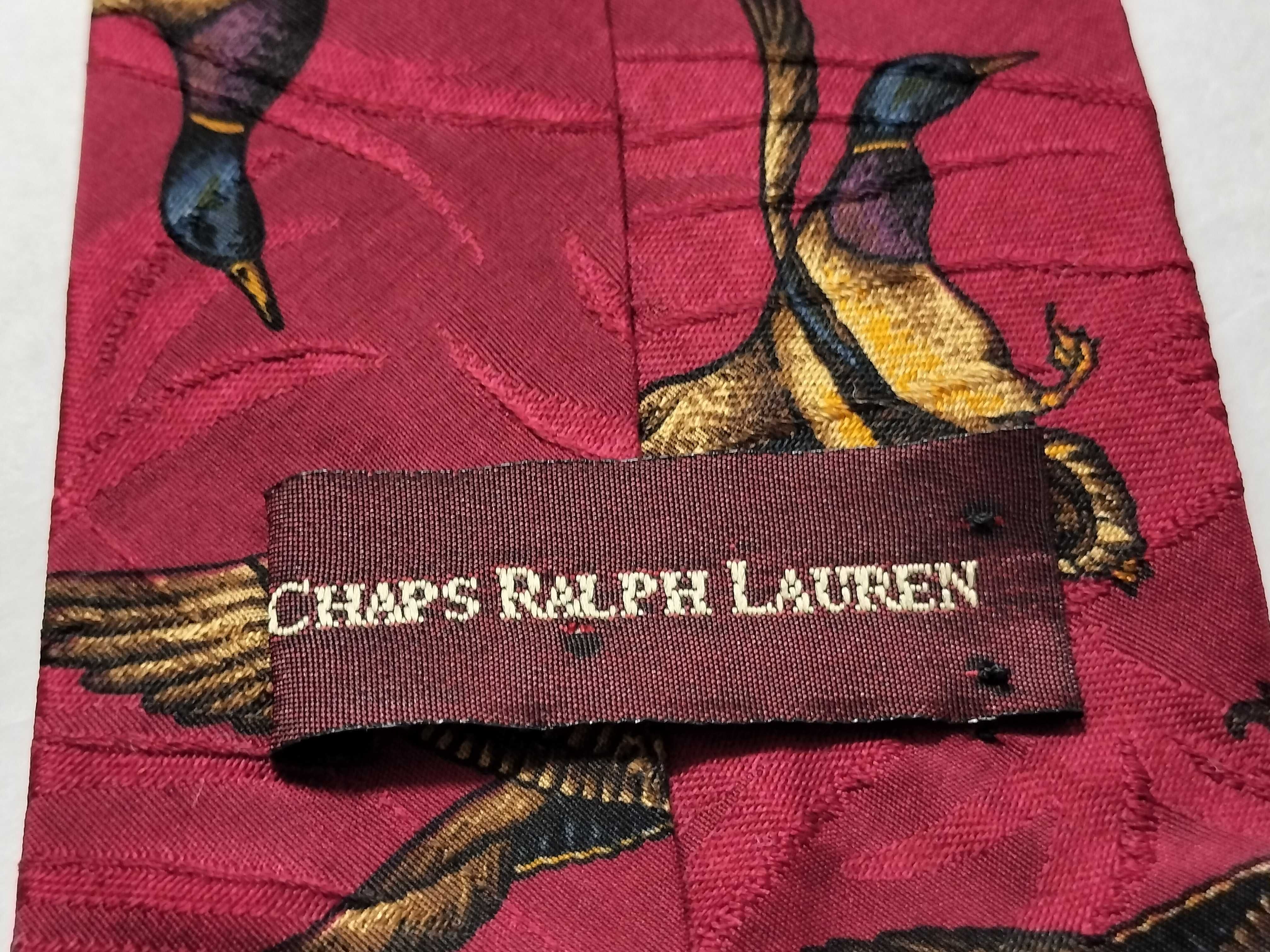 Chaps Ralph Lauren Silk Mallard Duck Motif Necktie