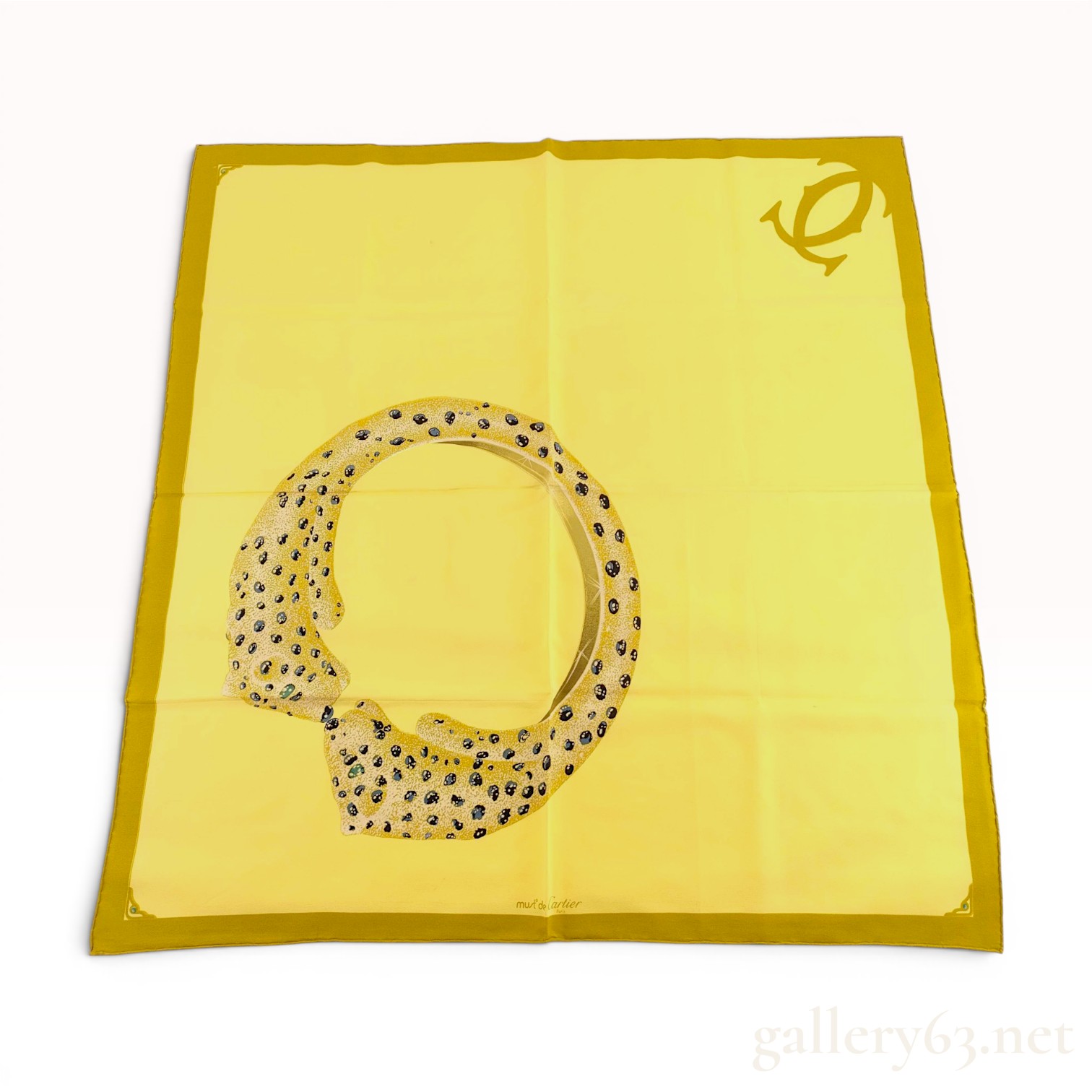 Must de Cartier Silk Panthere Motif Scarf