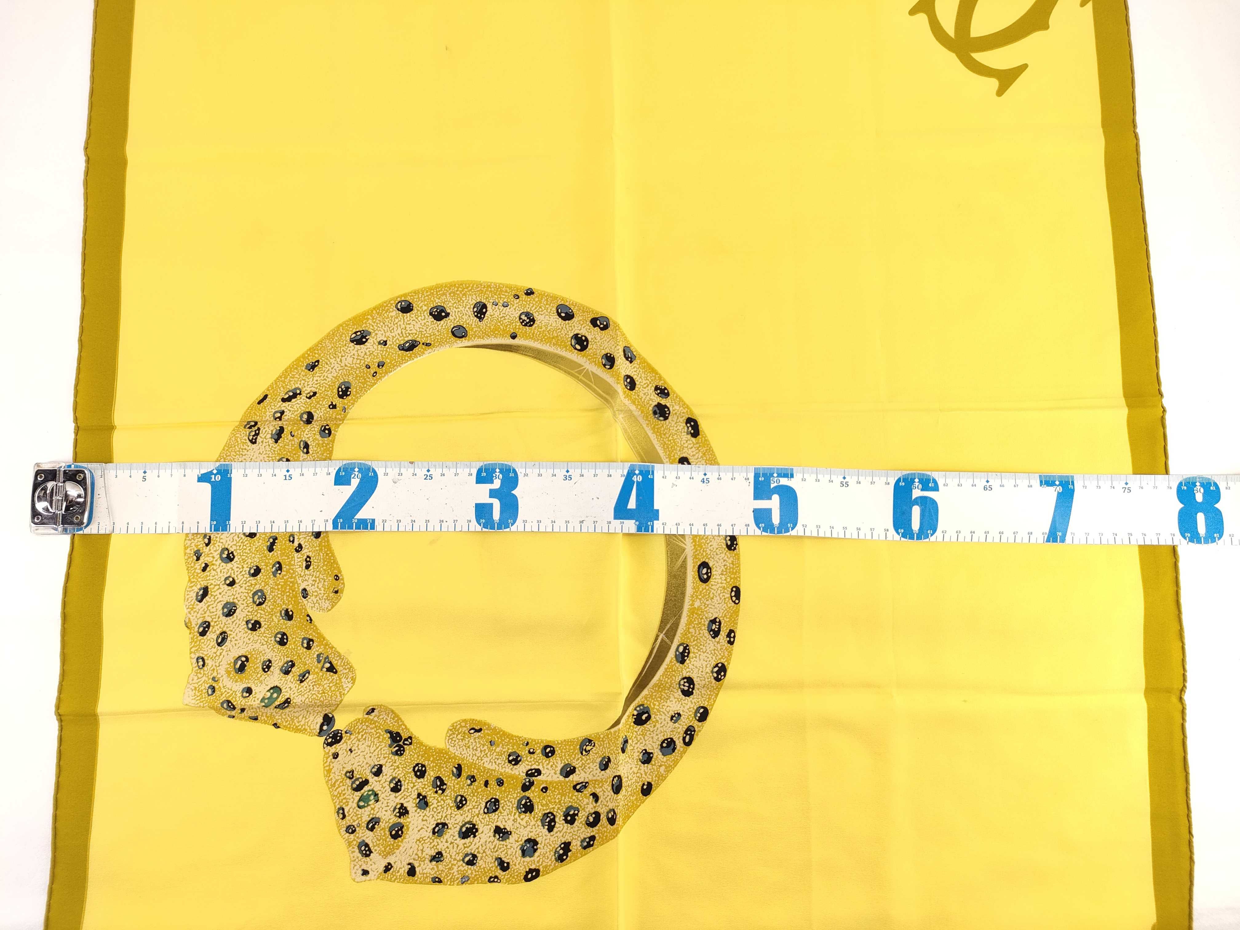 Must de Cartier Silk Panthere Motif Scarf